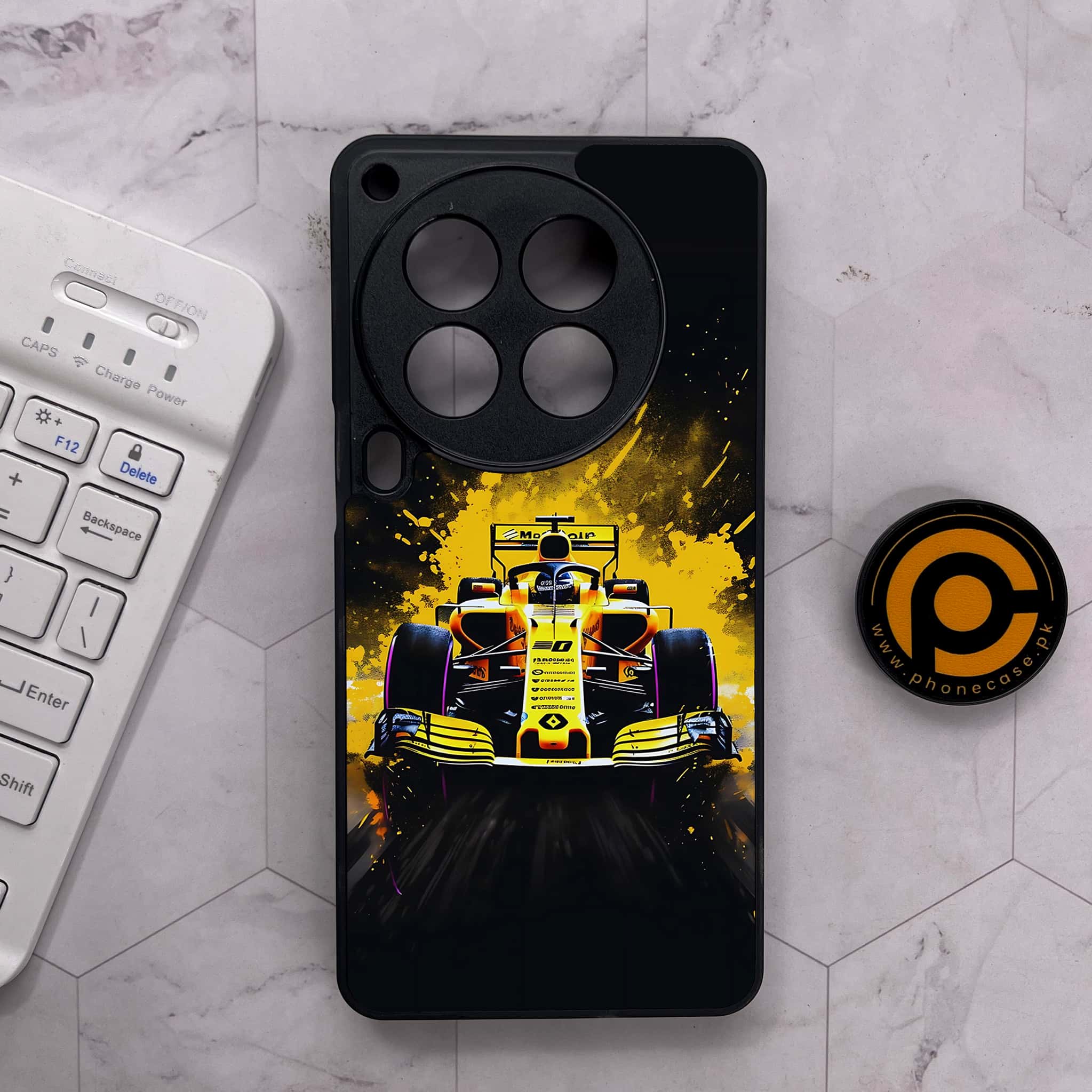 Tecno Camon 30 Premier - Formula 1 Design Series - Premium Metal Printed soft Bumper shock Proof Case