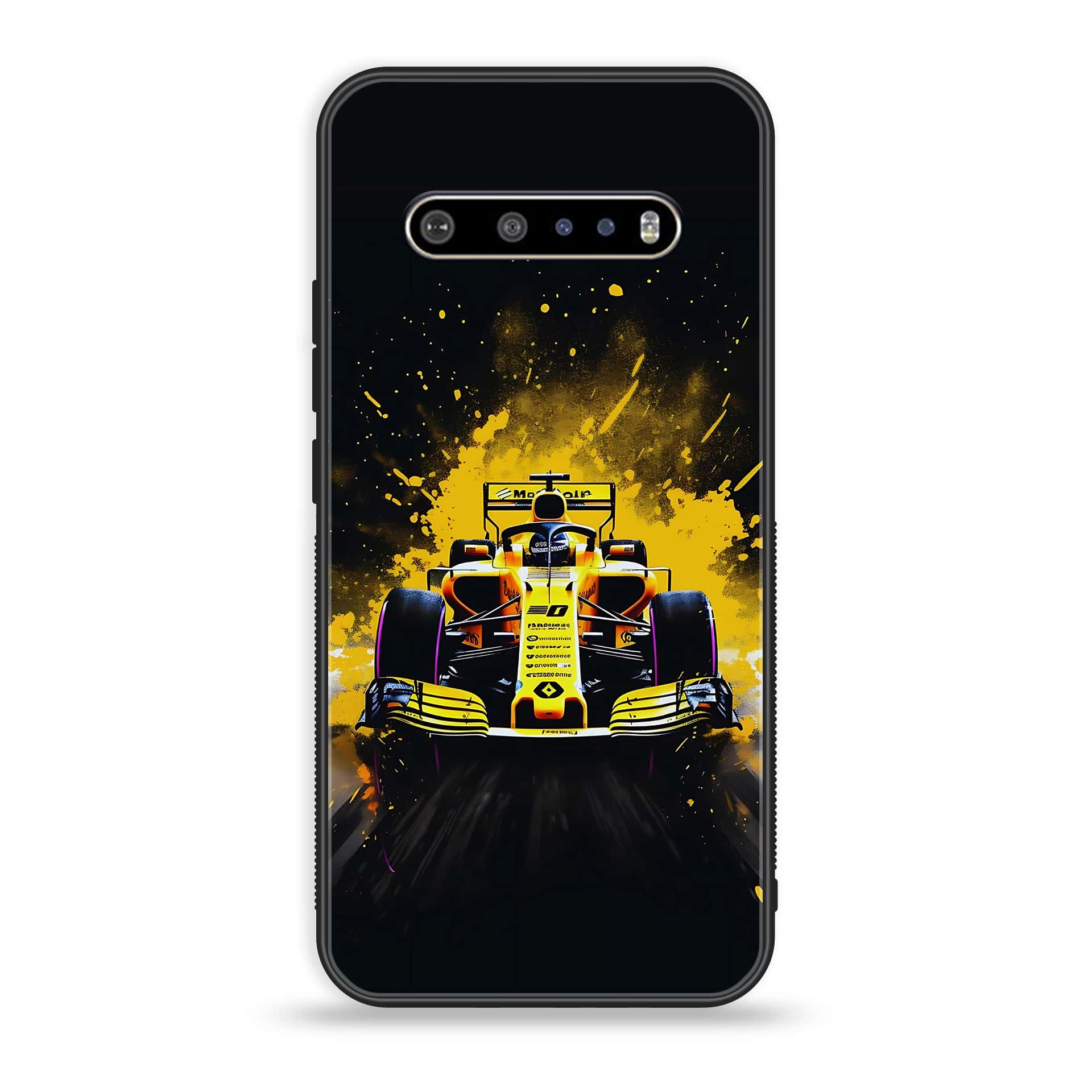 LG V60 Formula 1 Design Series Premium Printed Glass soft Bumper shock Proof Case