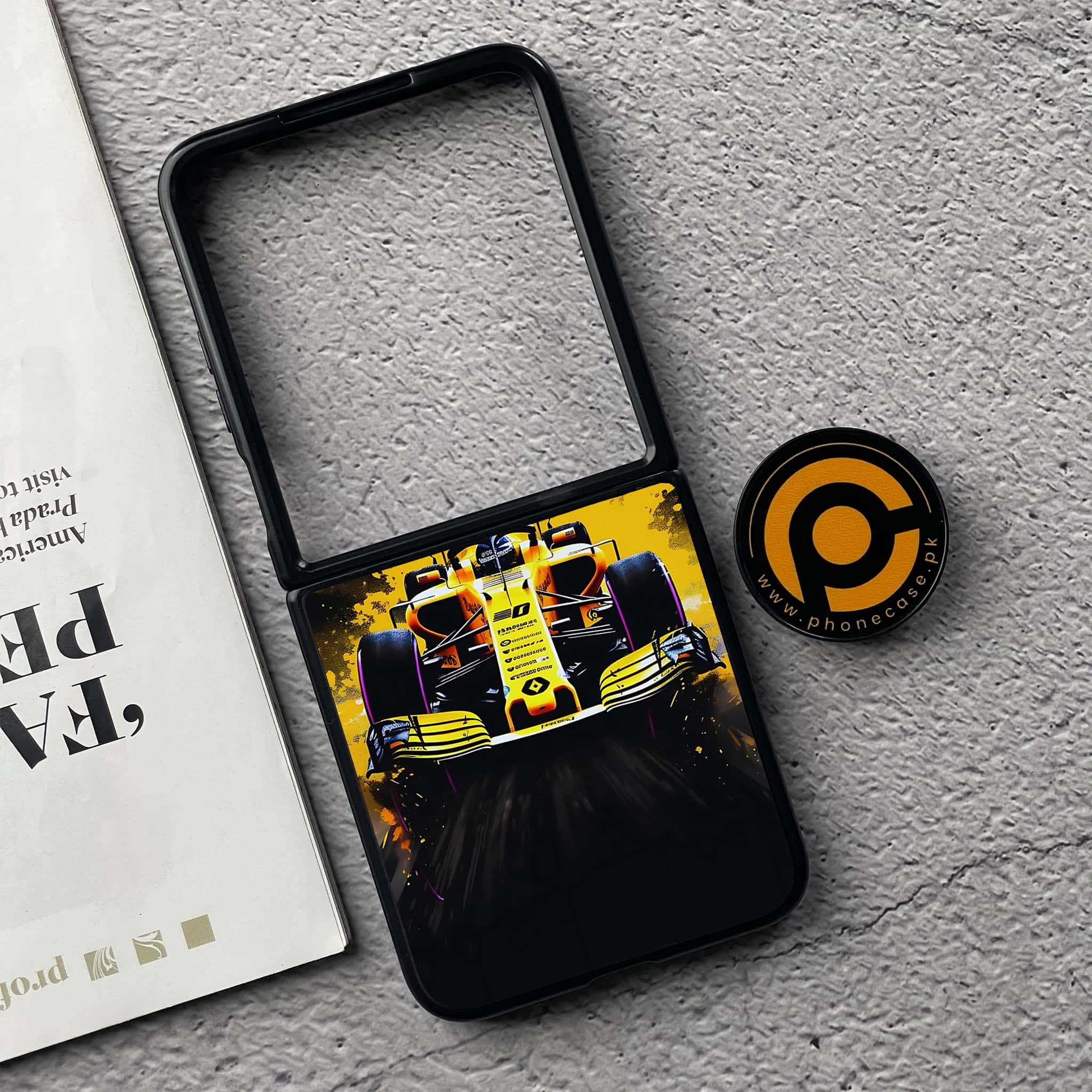 Xiaomi Mix Flip - Formula 1 Design Series - Premium Metal  Printed soft Bumper shock Proof Case