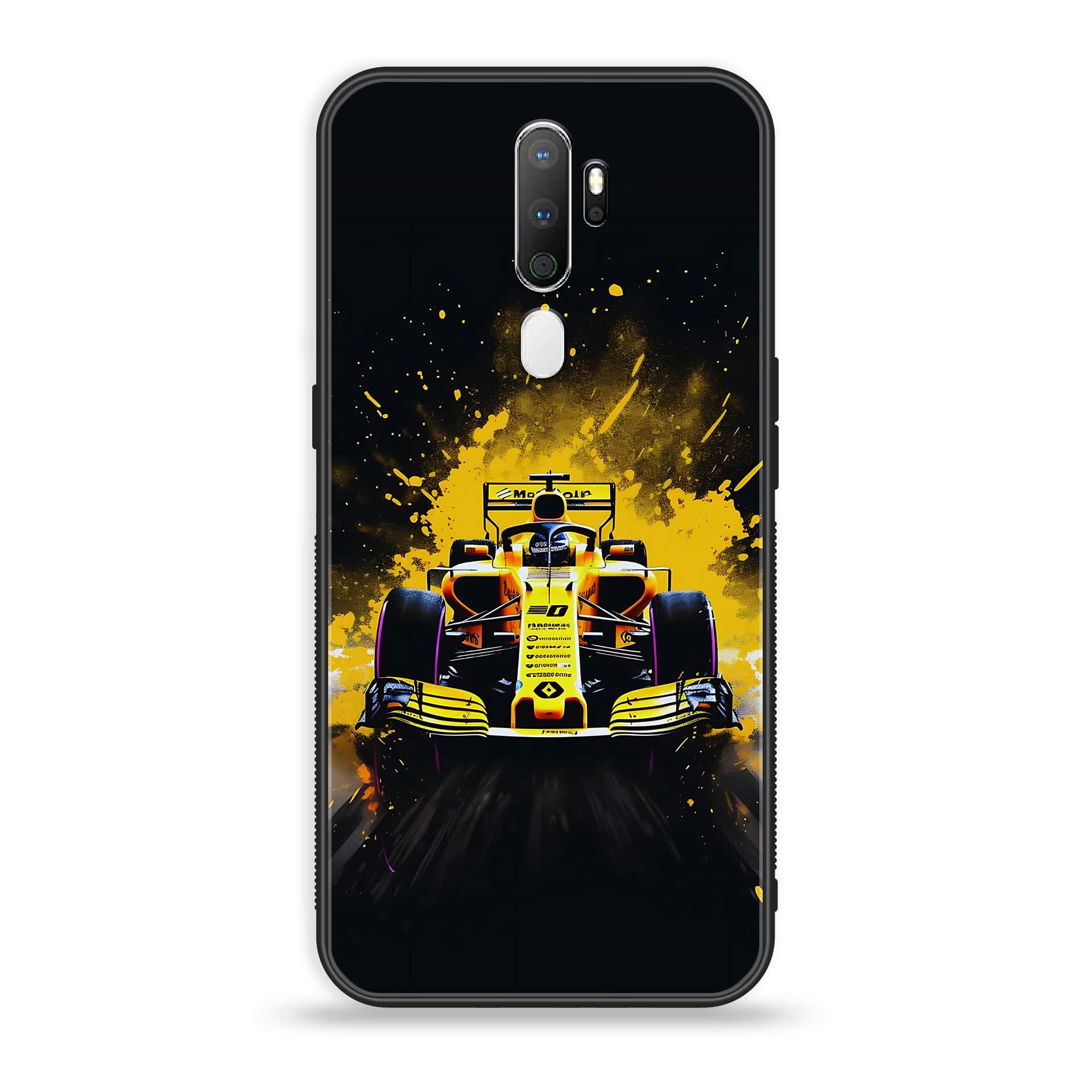 Oppo A5 2020 - Formula 1 Design Series - Premium Printed Glass soft Bumper shock Proof Case
