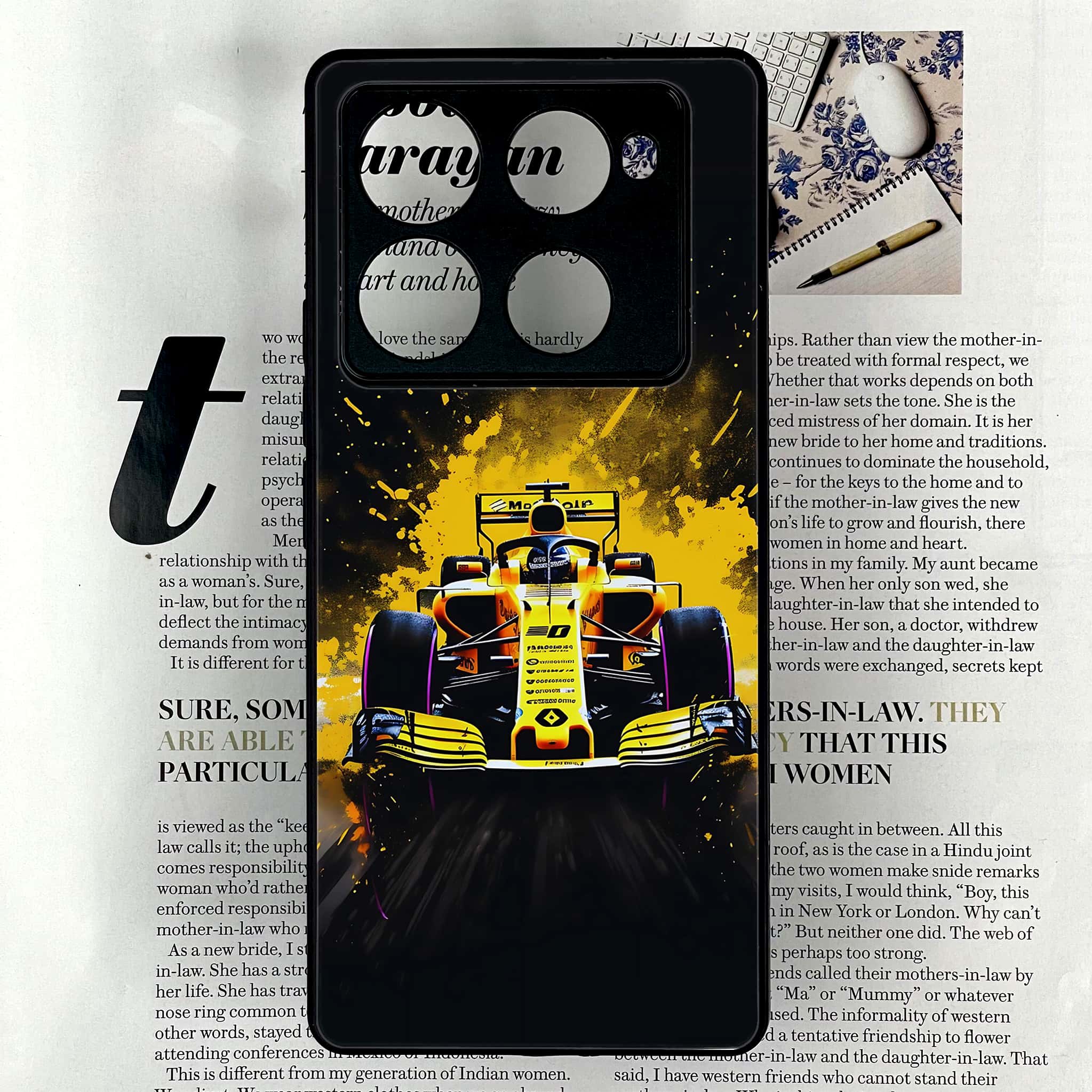 Infinix Note 40 Pro Plus - Formula 1 Design Series - Premium Metal Printed soft Bumper shock Proof Case