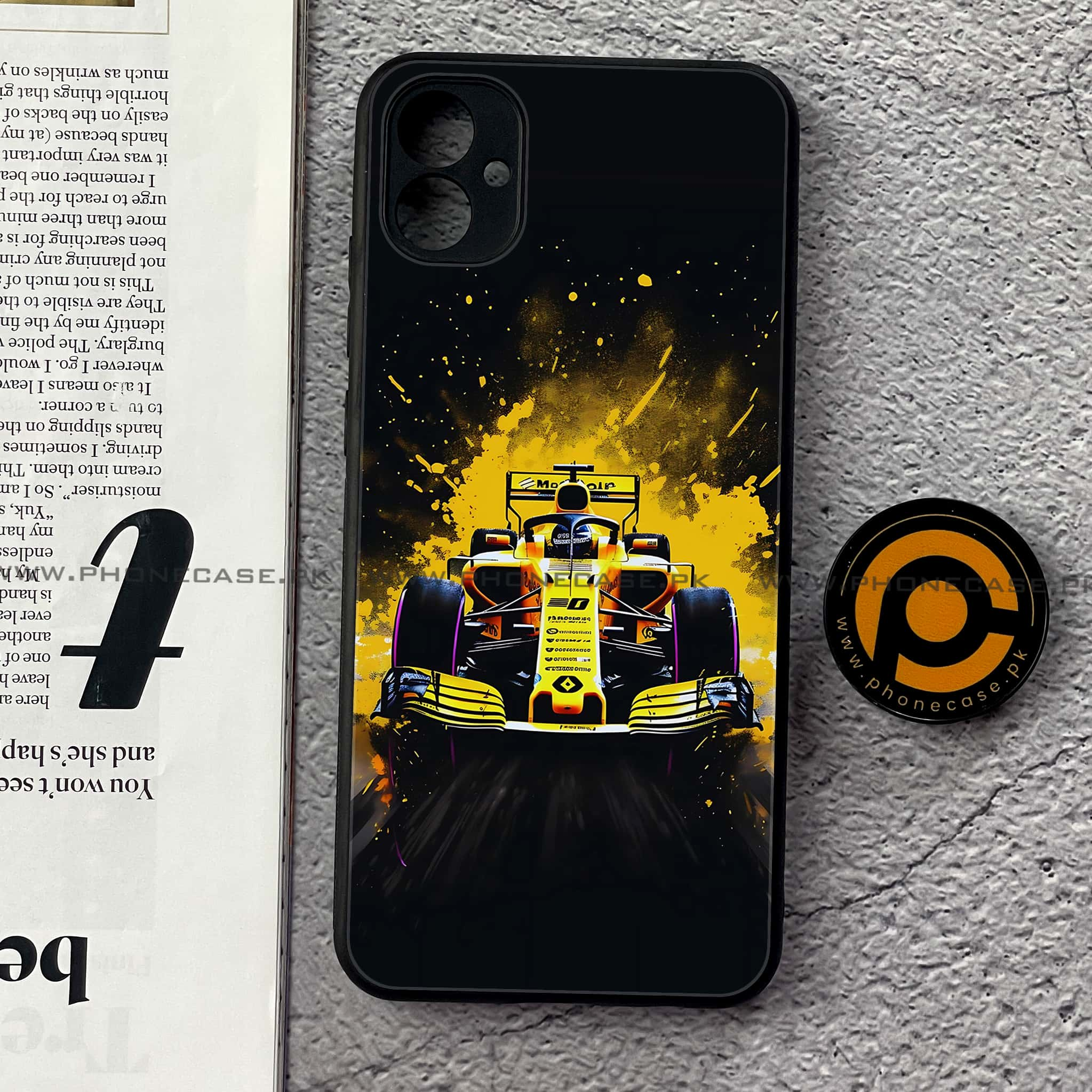 Samsung Galaxy A04e - Formula 1 Design - Premium Printed Glass soft Bumper shock Proof Case