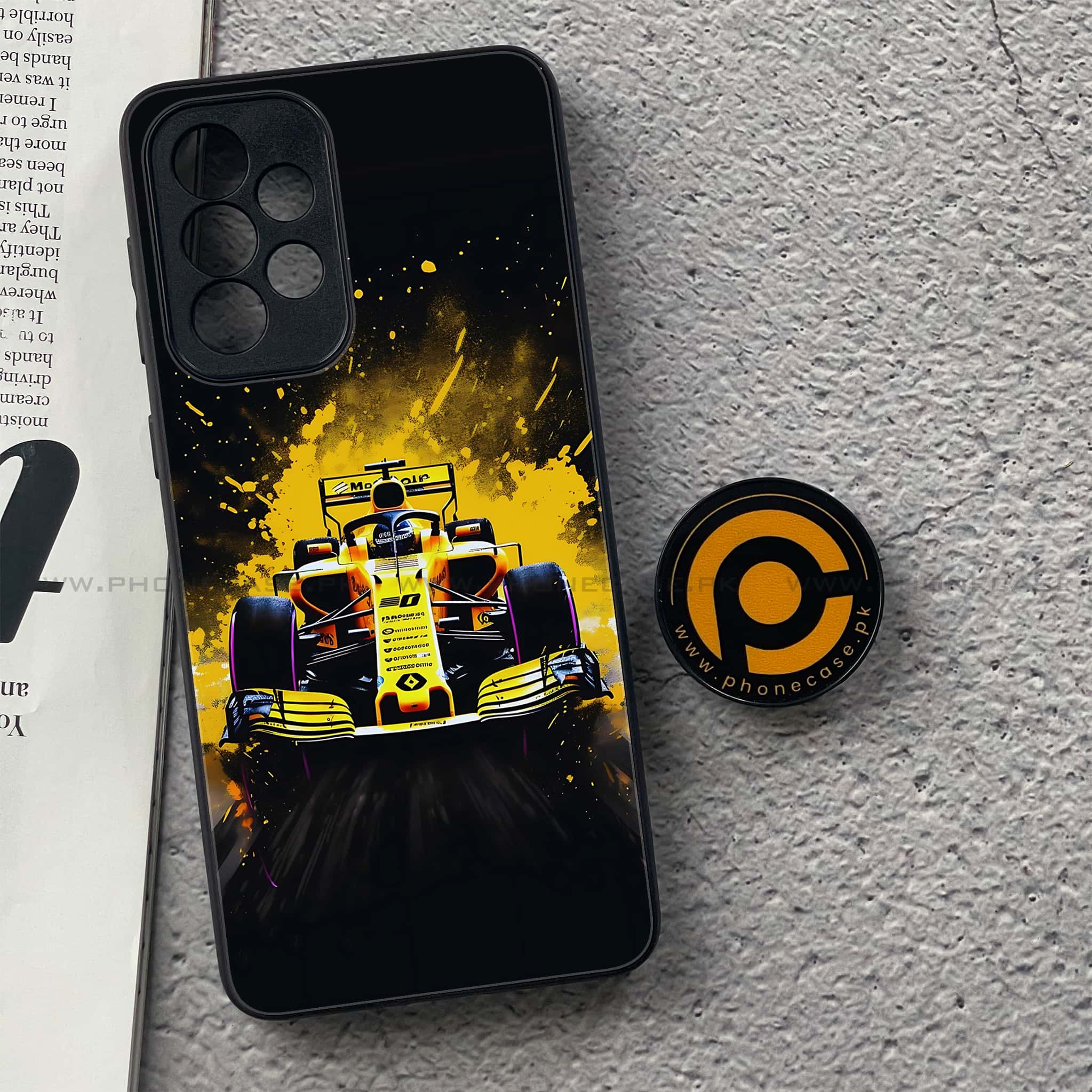 Samsung Galaxy A33- Formula 1 Design Series - Premium Printed Glass soft Bumper shock Proof Case