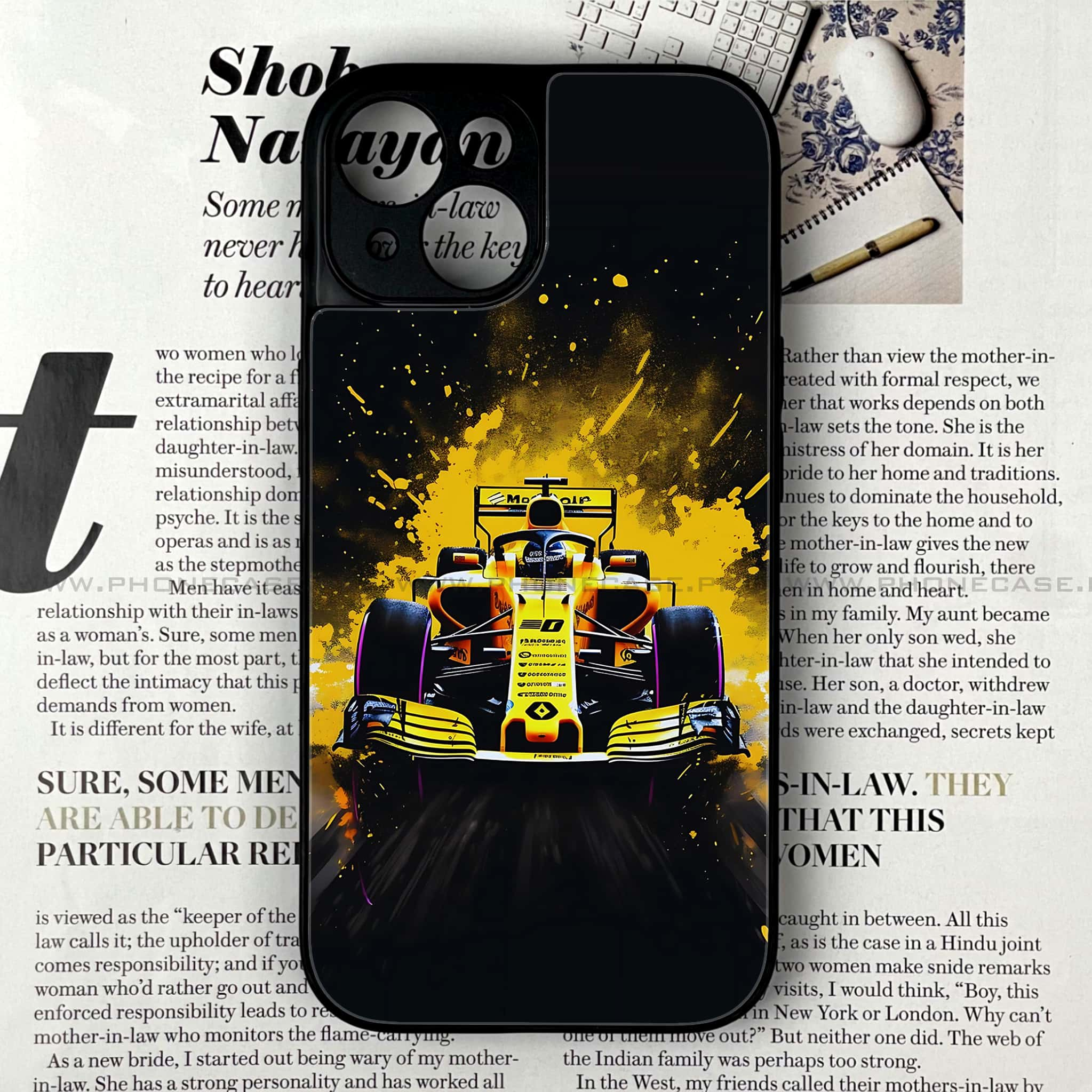 iPhone 14 - Formula 1 Design - Premium Printed Glass soft Bumper shock Proof Case