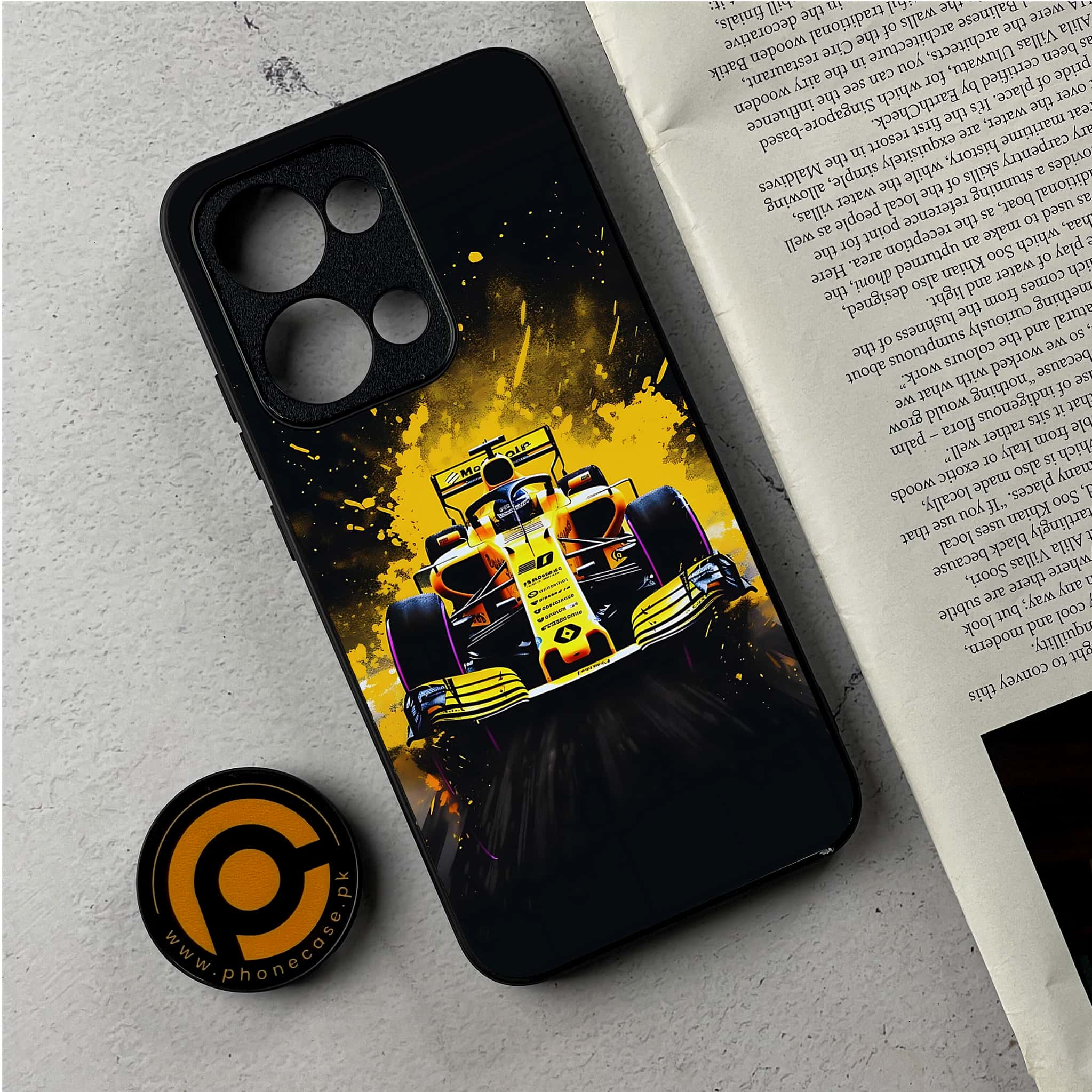 Oppo Reno 13 - Formula 1 Design Series - Premium Metal Printed Soft Bumper Shockproof Case