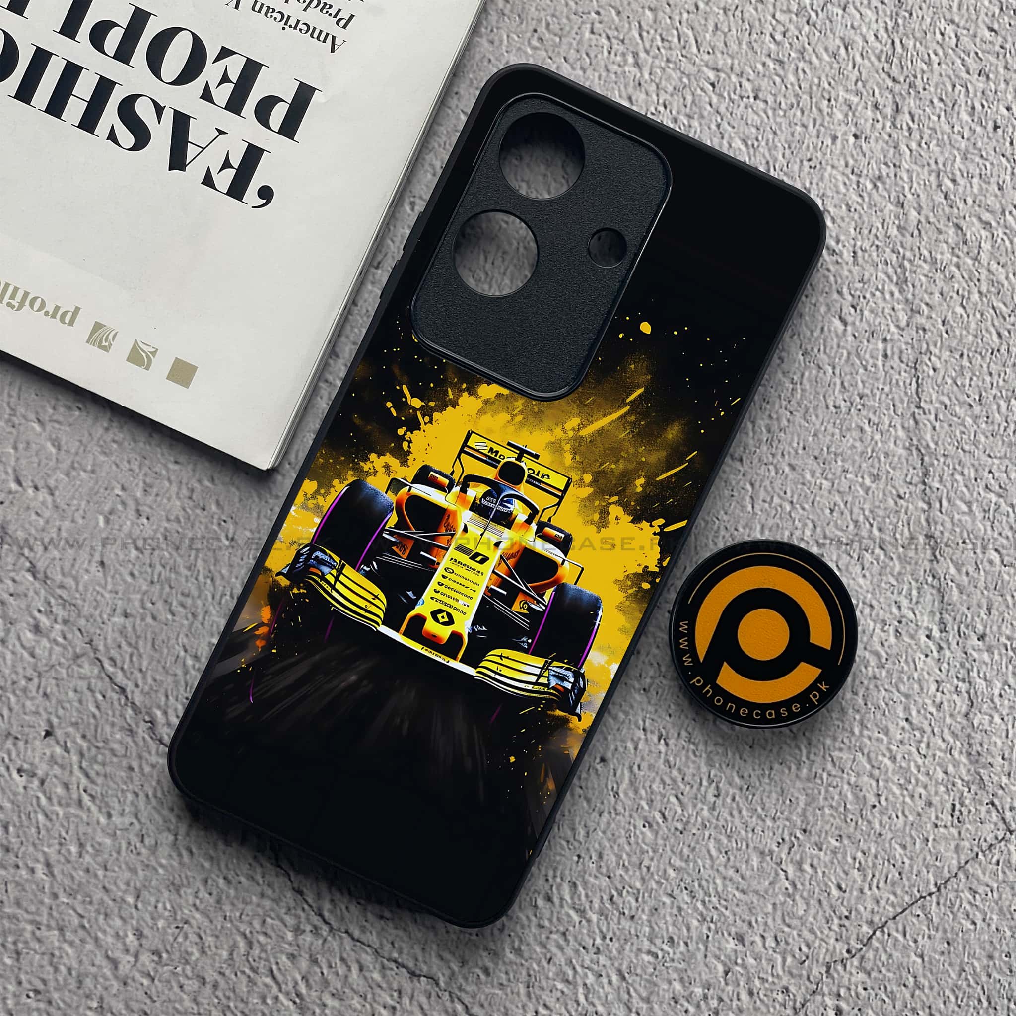 Realme Note 60x - Formula 1 Design Series - Premium Metal  Printed soft Bumper shock Proof Case