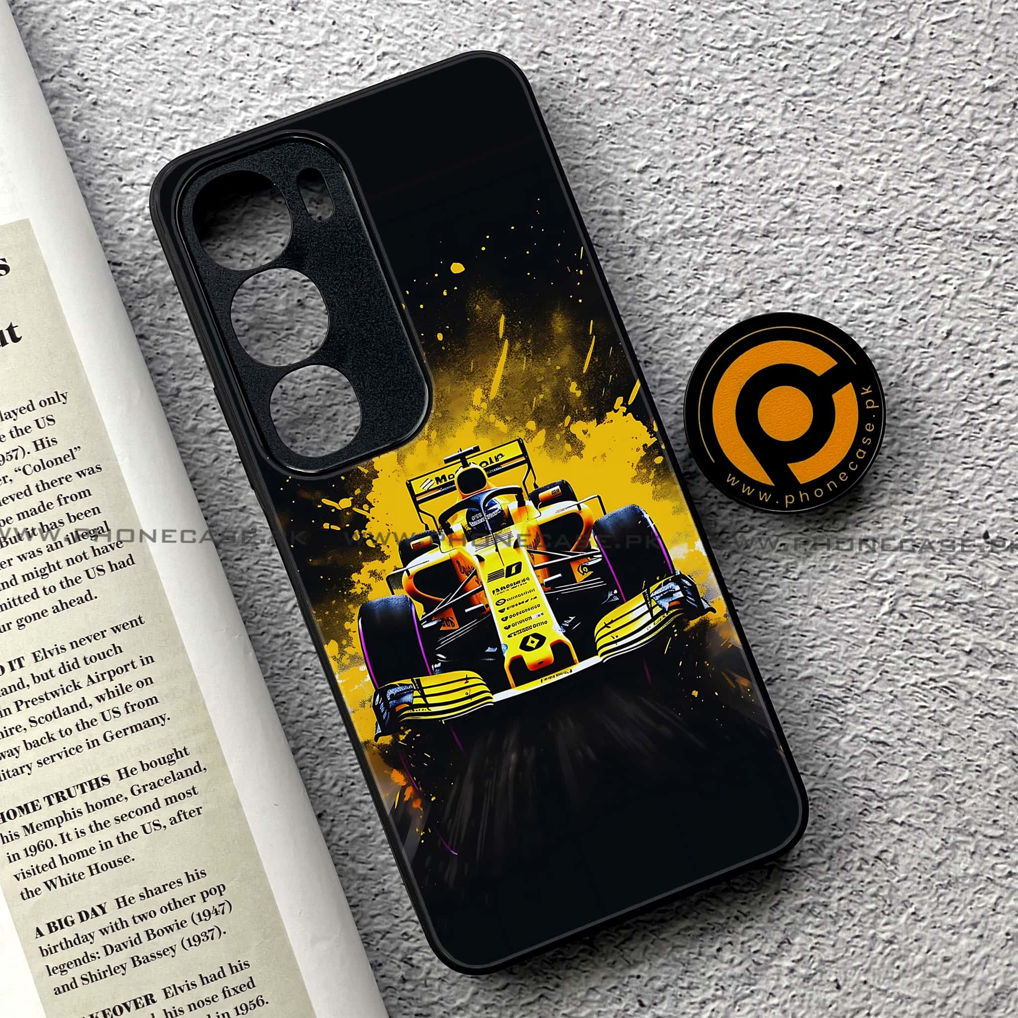 Vivo Y19s Pro - Formula 1 Design - Premium Metal Printed soft Bumper shock Proof Case