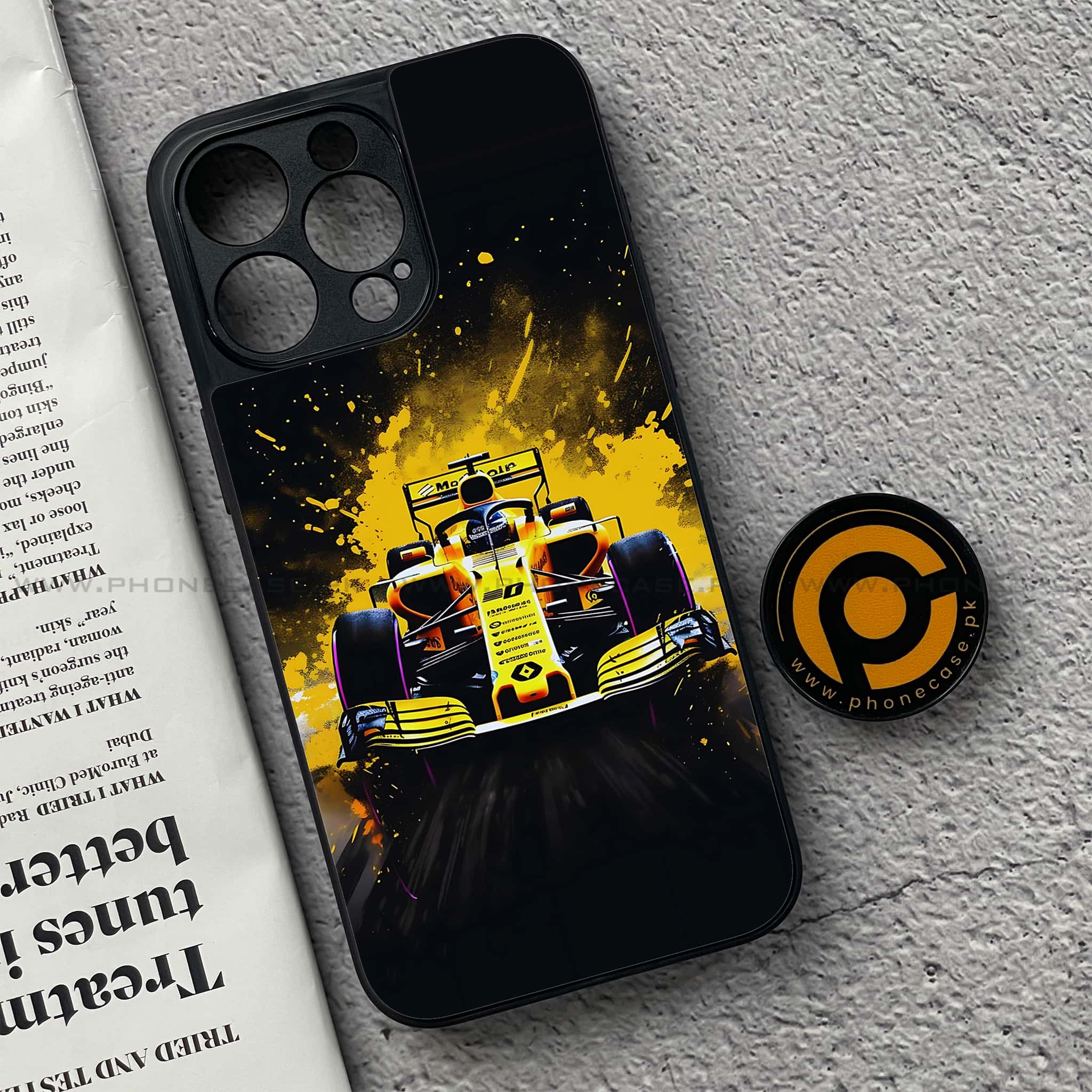 iPhone 15 Pro - Formula 1 Design Series - Premium Metal Printed soft Bumper shock Proof Case