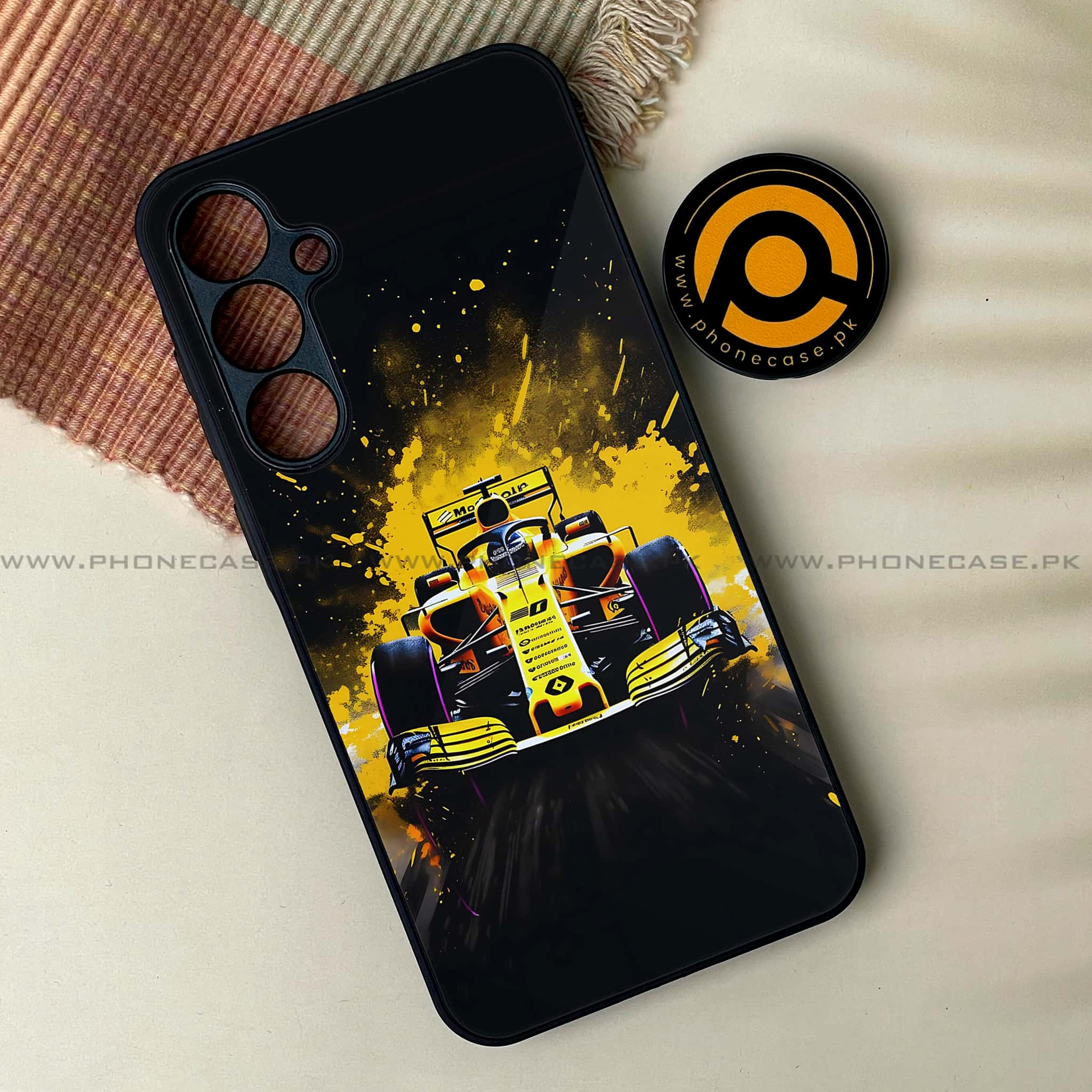 Samsung Galaxy A16- Formula 1 Design - Premium Printed Glass soft Bumper shock Proof Case