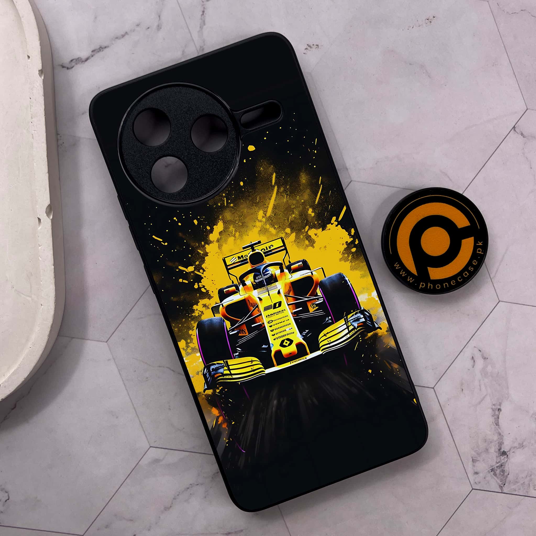 Xiaomi Poco F7 Pro 5G - Formula 1 Design Series - Premium Metal Printed soft Bumper shock Proof Case