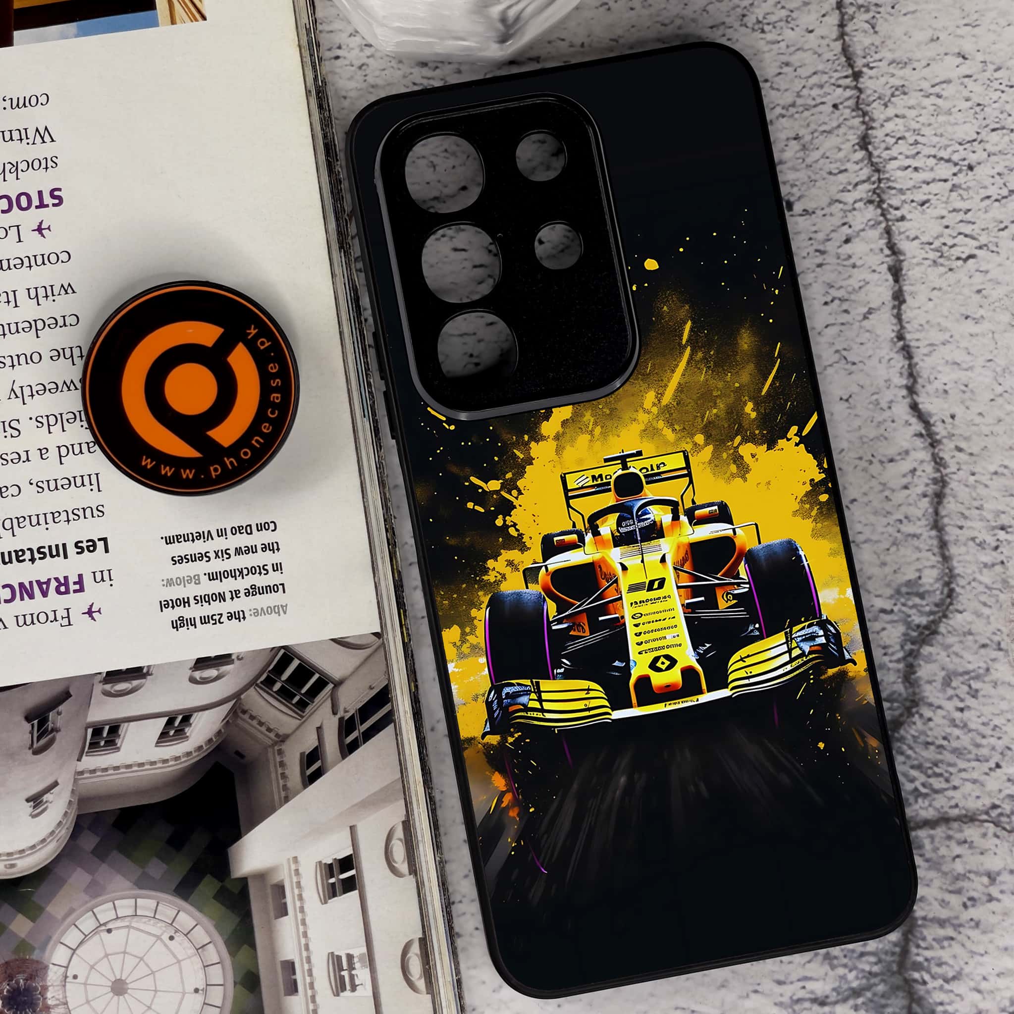 Vivo Y29 4G - Formula 1 Design Series - Premium Metal Printed soft Bumper Shock Proof Case  CS-35198