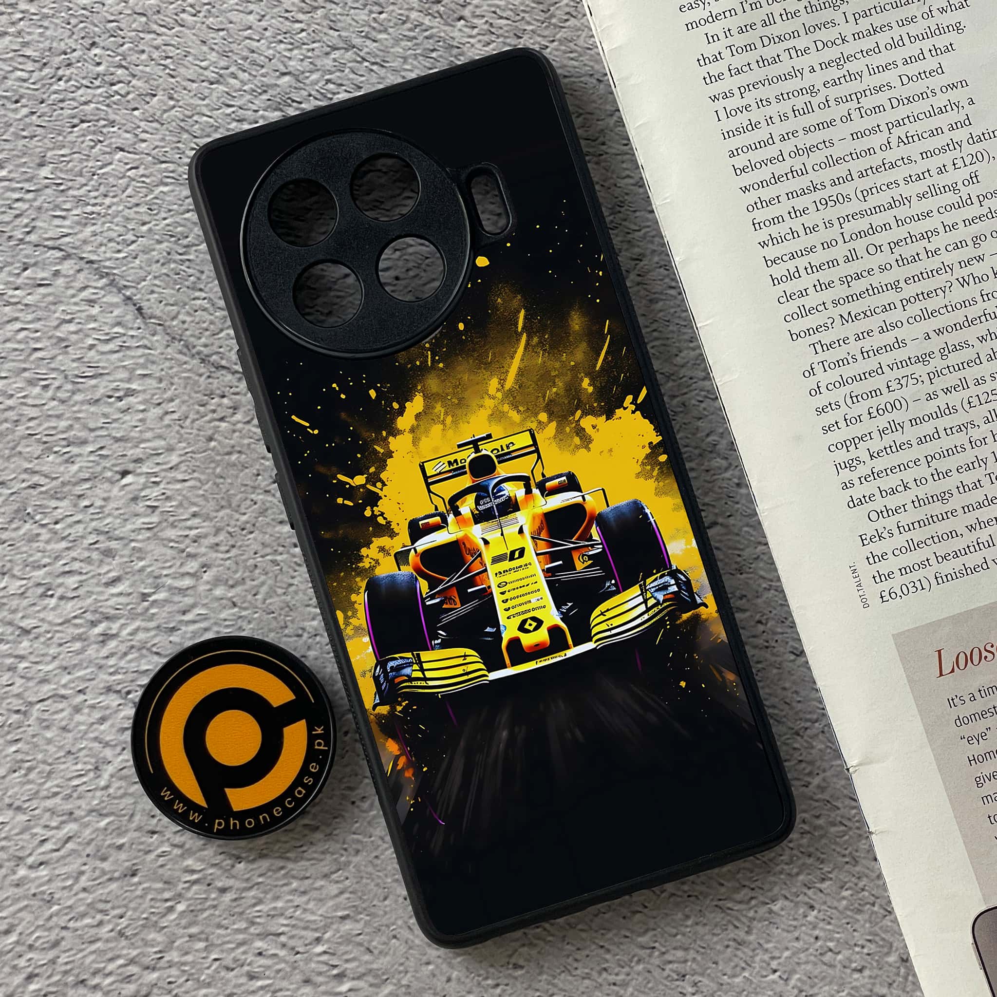 Tecno Spark 20 pro plus - Formula 1 Design Series - Premium Metal Printed soft Bumper shock Proof Case