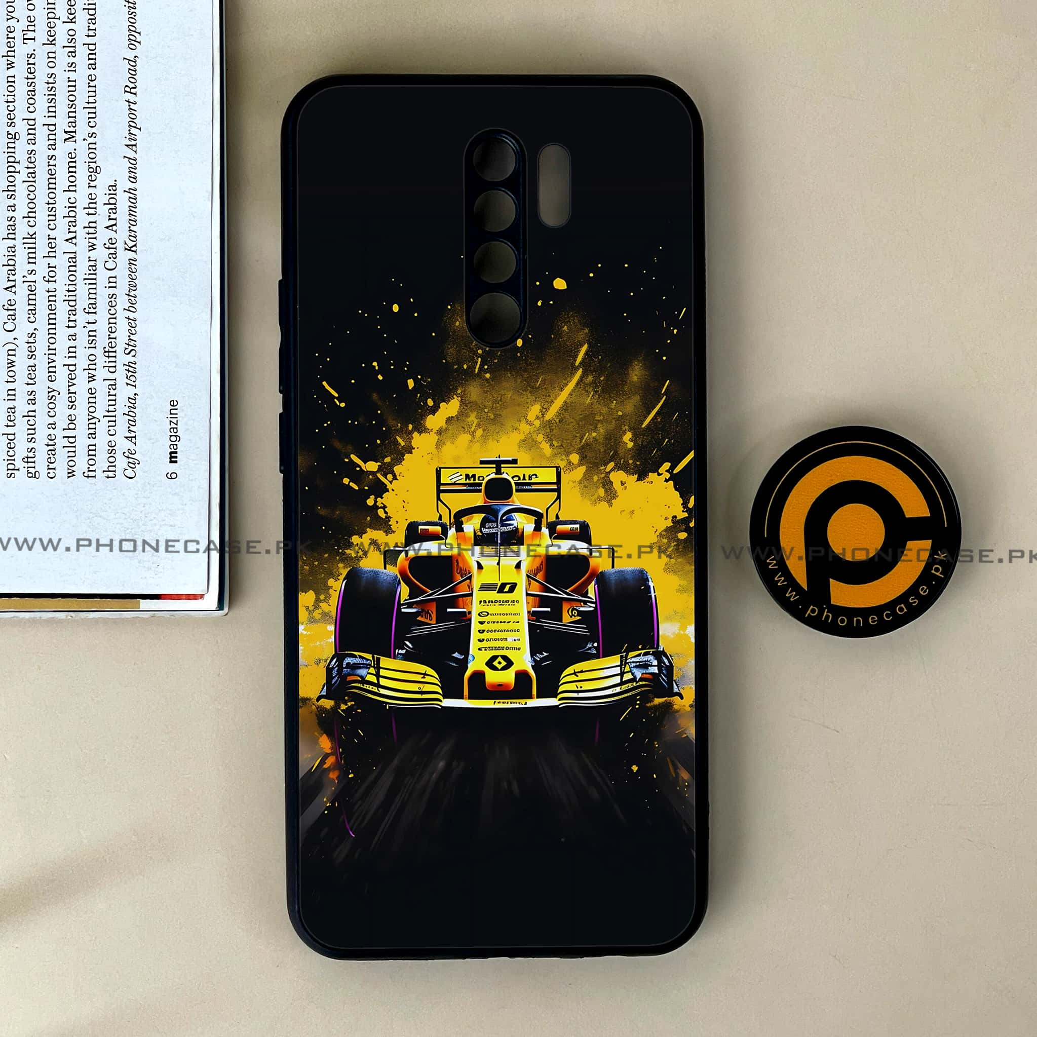 Xiaomi Redmi 9 - Formula 1 Design Series - Premium Printed Glass soft Bumper shock Proof Case