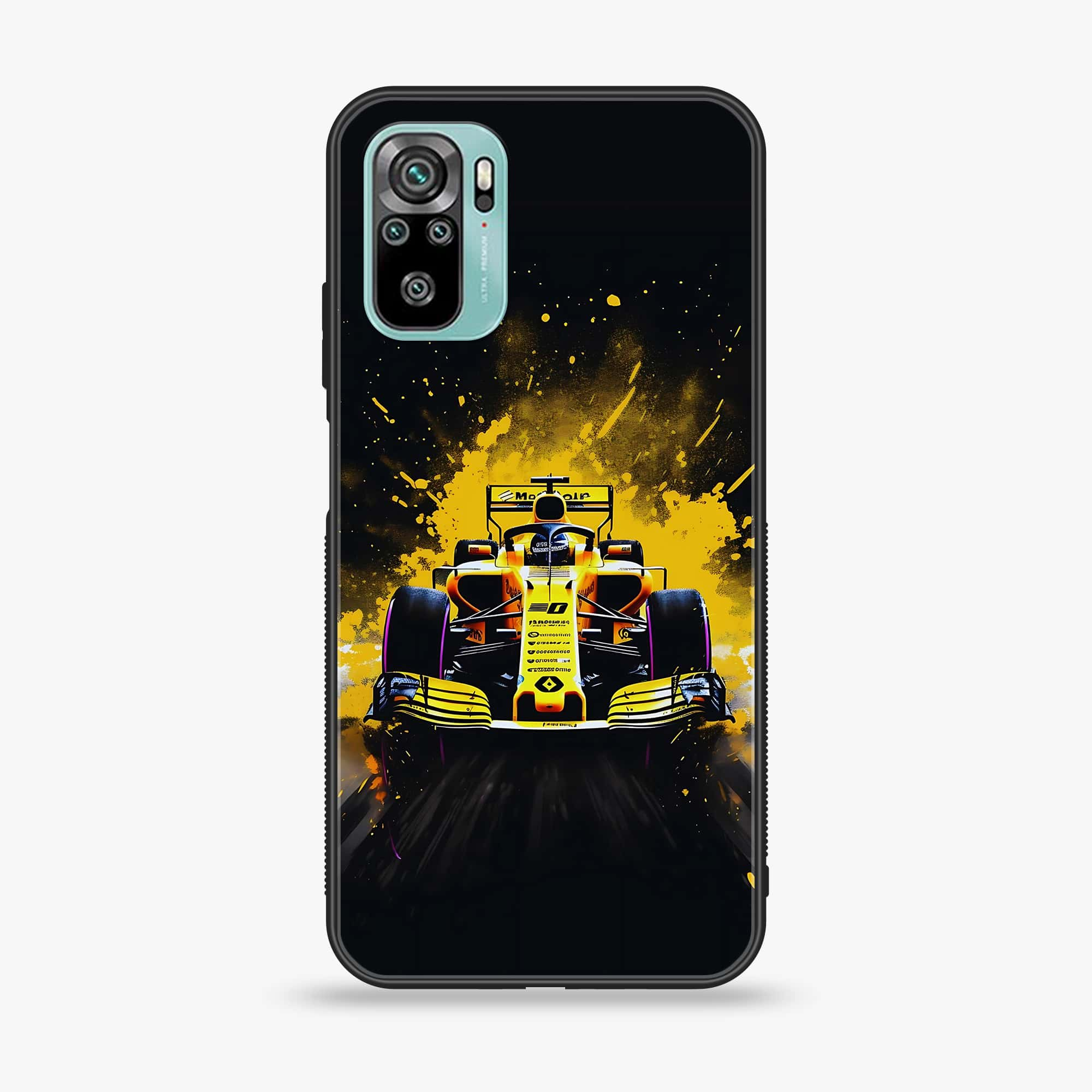 Xiaomi Redmi Note 10 - Formula 1 Design - Premium Printed Glass soft Bumper shock Proof Case