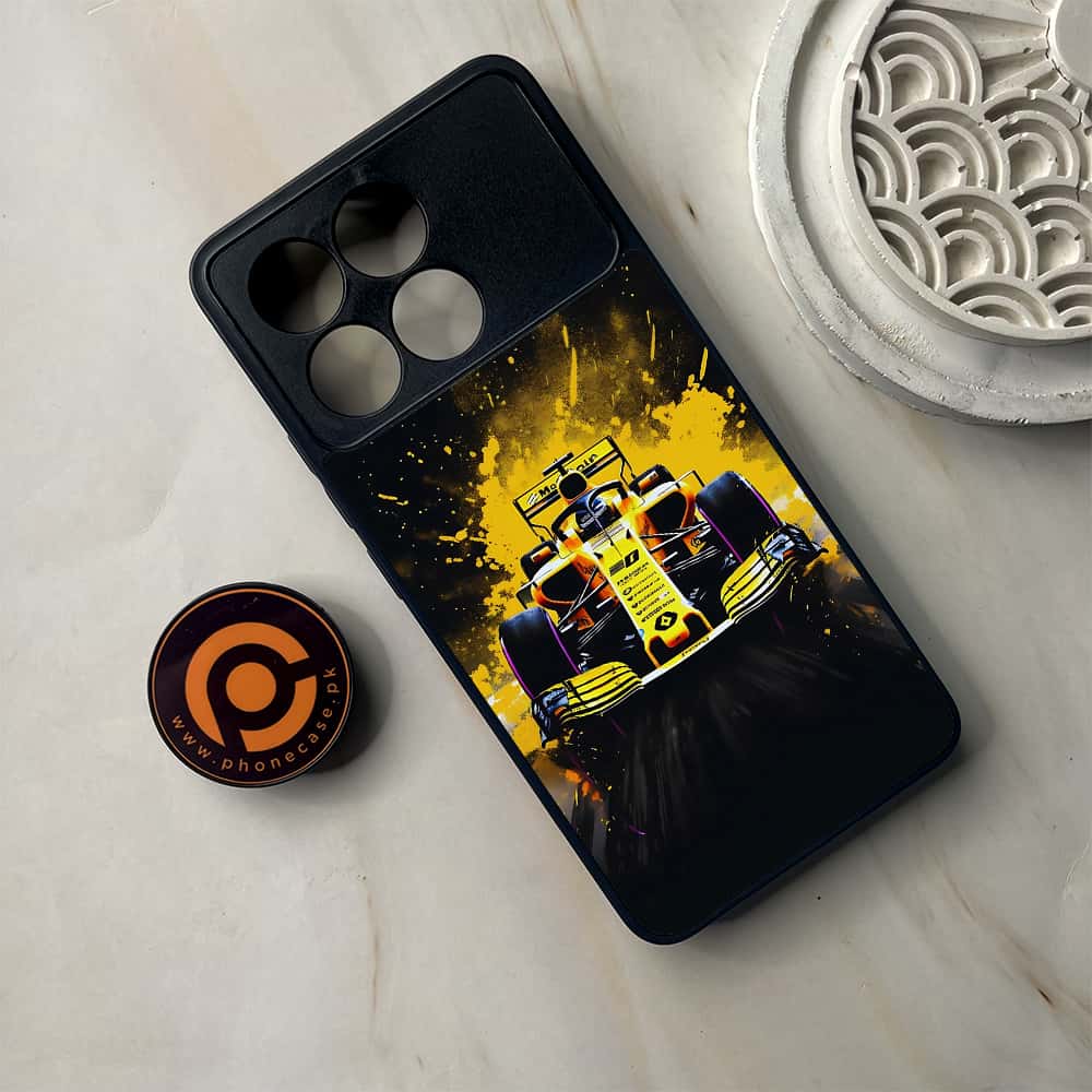 Xiaomi Poco F6 Pro - Formula 1 Design Series - Premium Metal Printed soft Bumper shock Proof Case