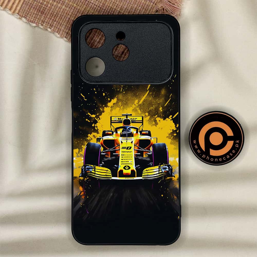 Tecno Spark 40 - Formula 1 Design Series - Premium Metal Printed soft Bumper shock Proof Case