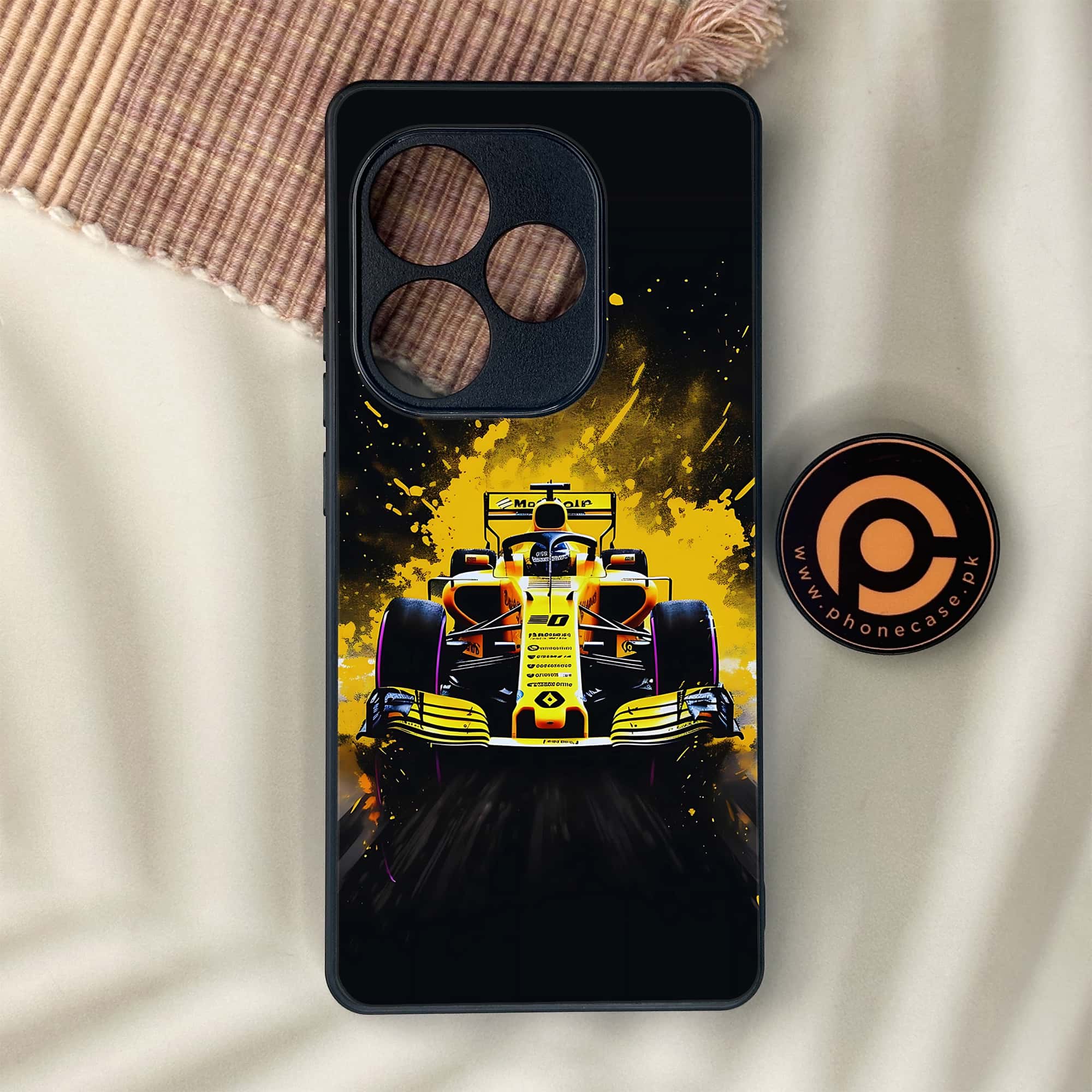 Realme GT 6 - Formula 1 Design Series - Premium Metal Printed soft Bumper shock Proof Case