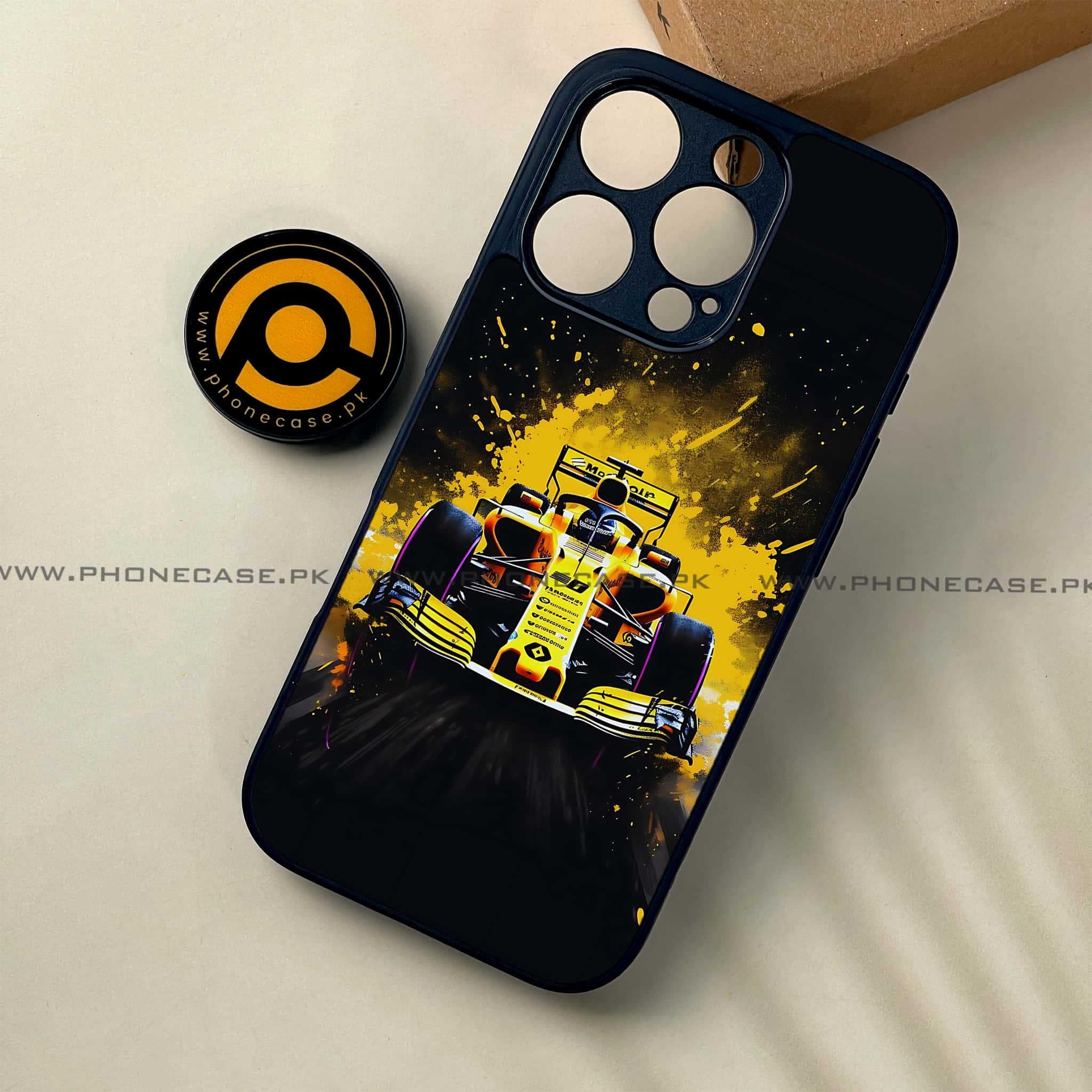 iPhone 16 Pro - Formula 1 Design - Premium Printed Glass soft Bumper shock Proof Case