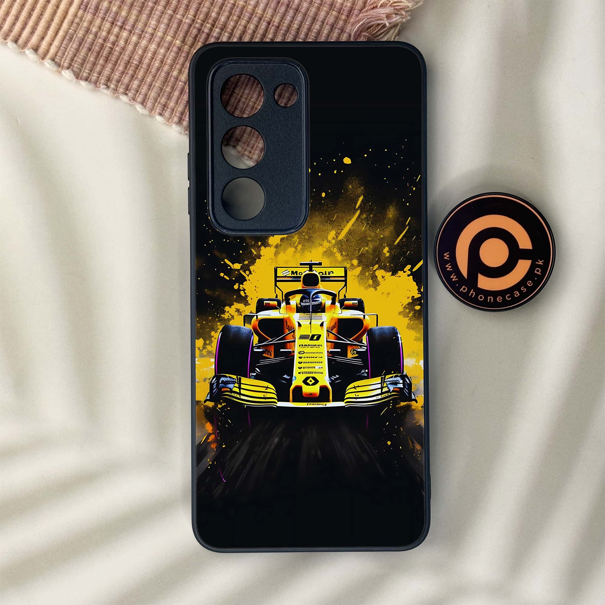 Oppo A5 2025 - Formula 1 Design Series - Premium Metal Printed soft Bumper shock Proof Case