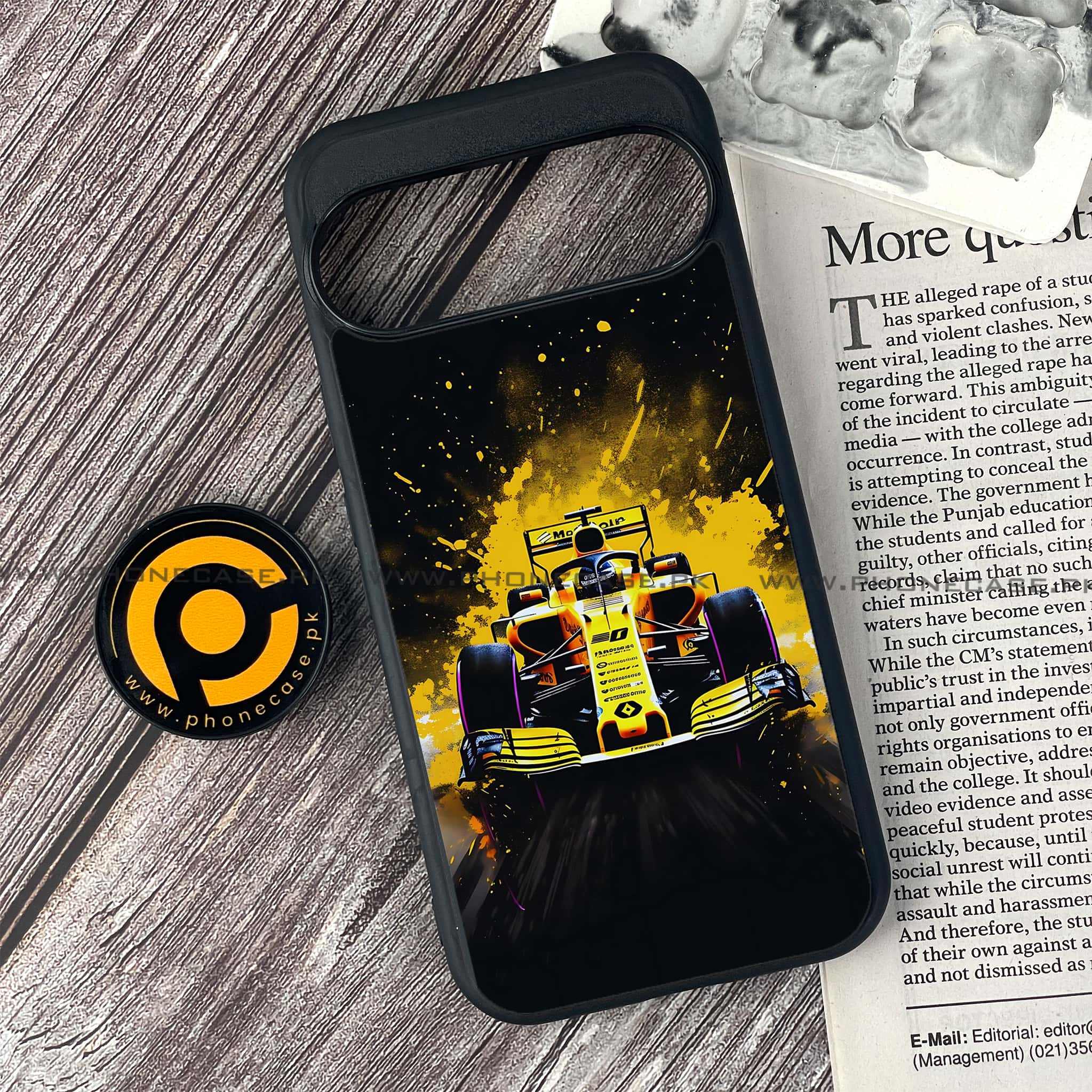 Google Pixel 9- Formula 1 Design Series - Premium Printed Glass soft Bumper shock Proof Case