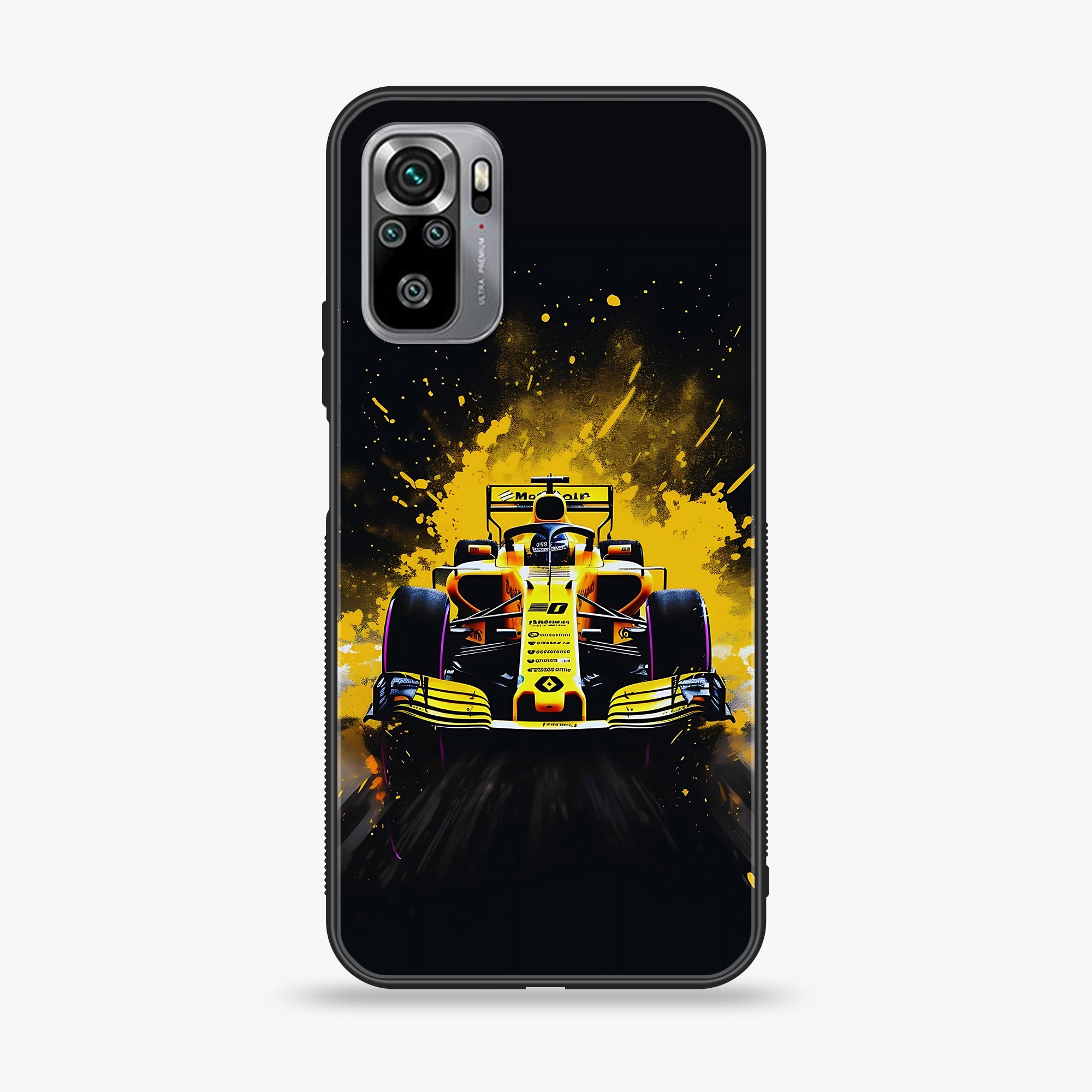 Xiaomi Redmi Note 10S- Formula 1 Design Series - Premium Printed Glass soft Bumper shock Proof Case