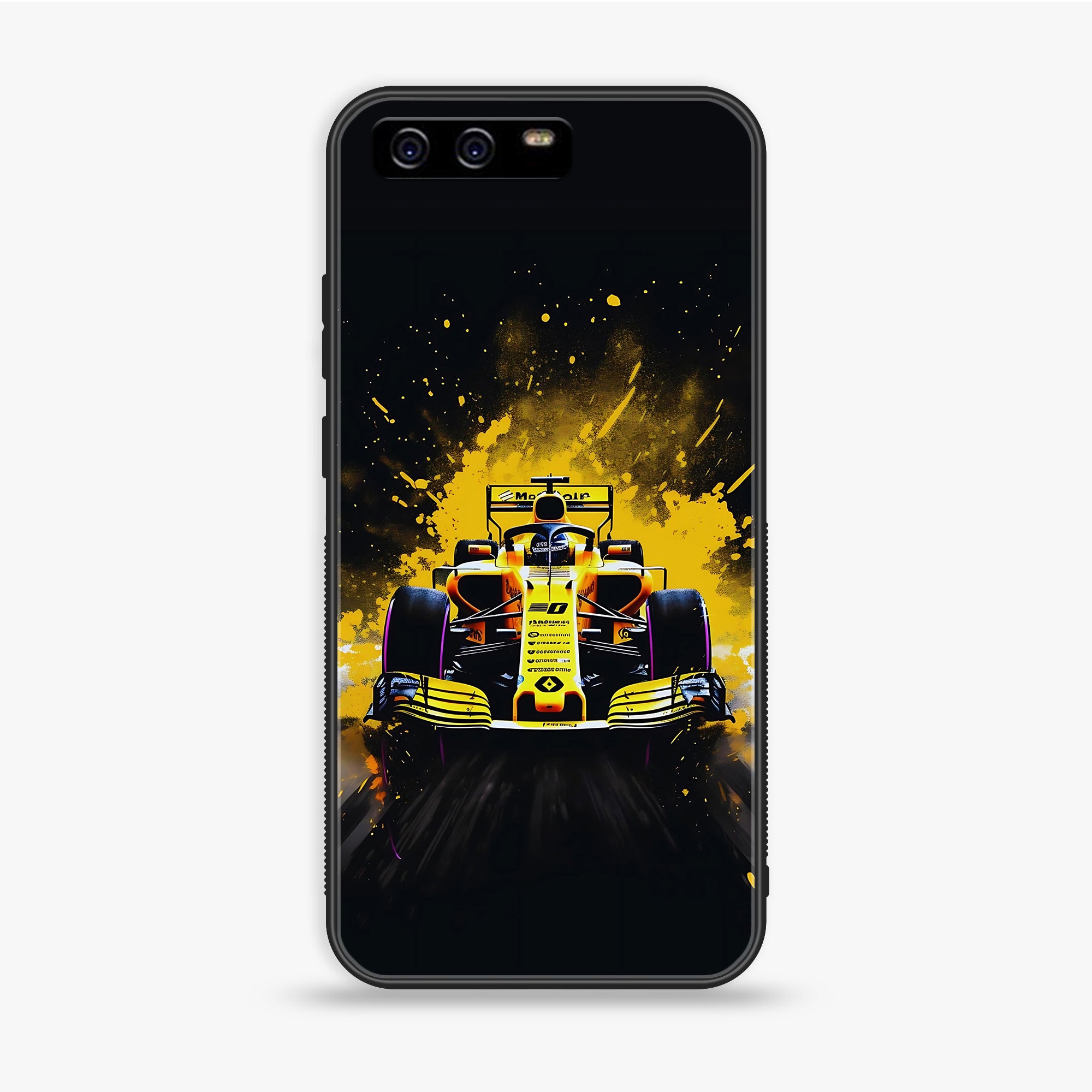 Huawei P10 Plus - Formula 1 Design - Premium Printed Glass soft Bumper shock Proof Case