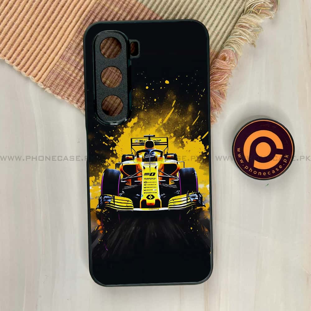 Infinix Hot 60i - Formula 1 Design Series - Premium Metal Printed soft Bumper shock Proof Case