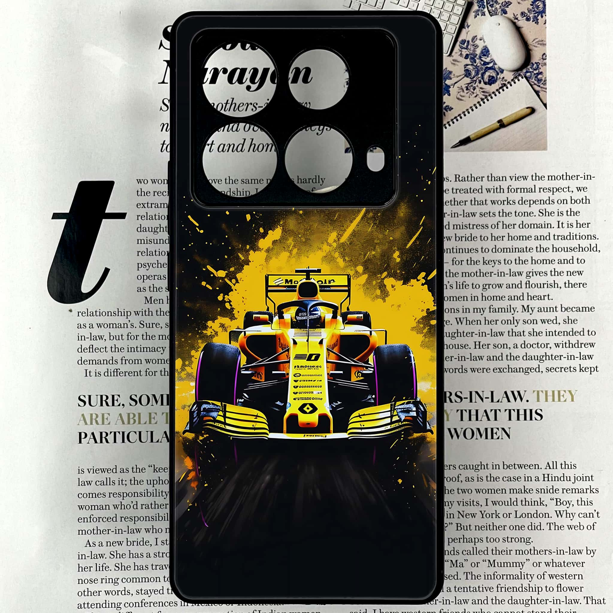 Infinix Note 40 4G - Formula 1 Design Series - Premium Printed Glass soft Bumper shock Proof Case