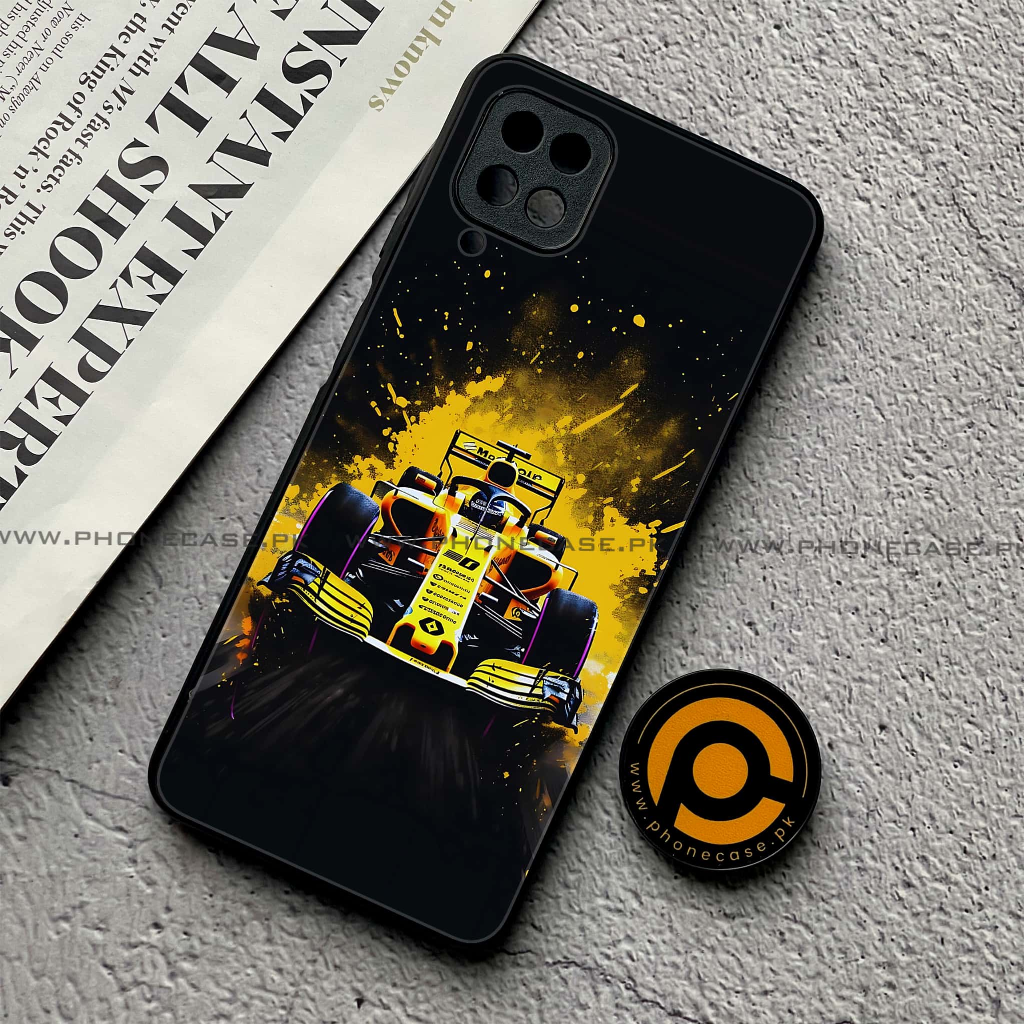 Samsung Galaxy A12 / A12 Nacho - Formula 1 Design Series - Premium Printed Glass soft Bumper shock Proof Case