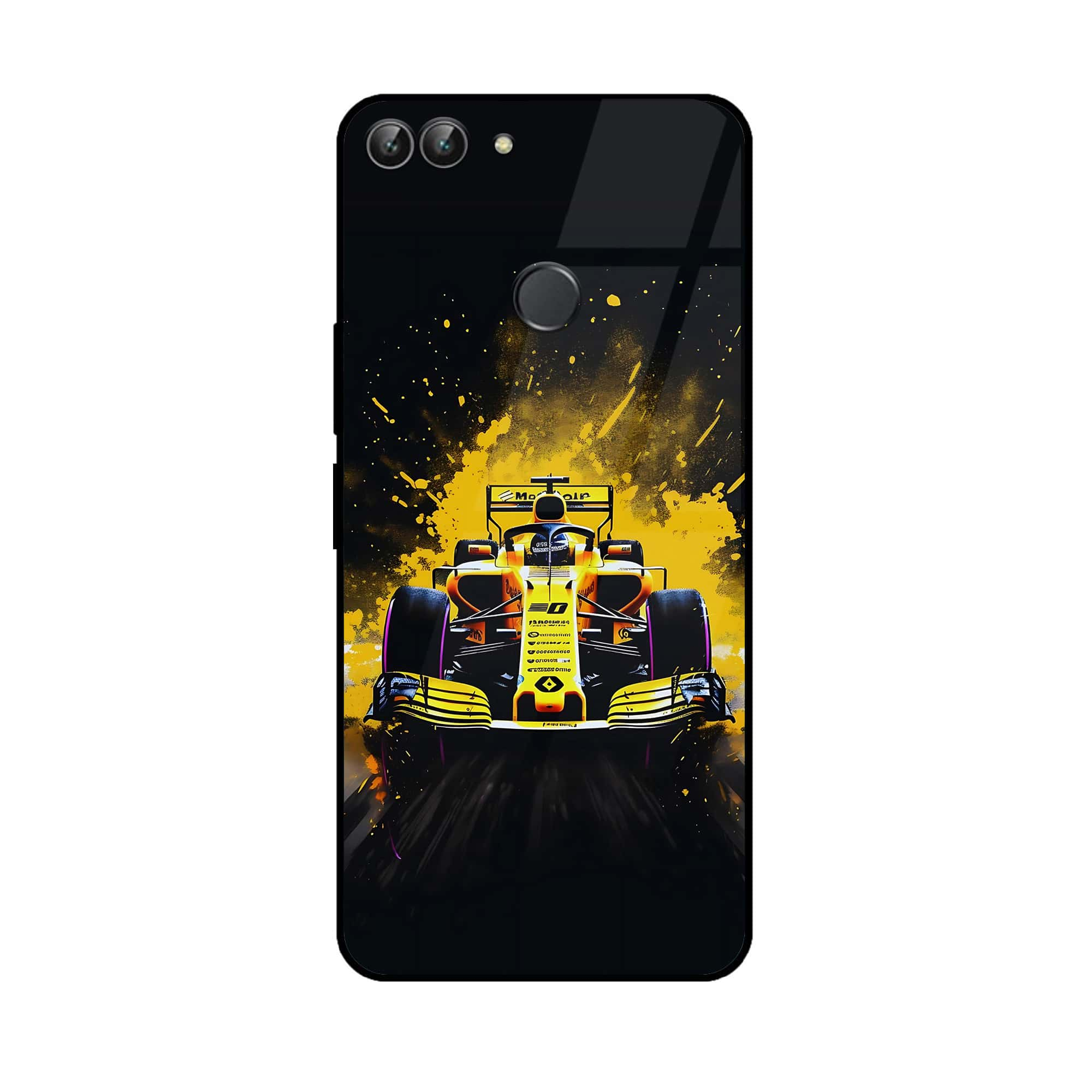 Huawei P Smart - Formula 1 Design - Premium Printed Glass soft Bumper shock Proof Case