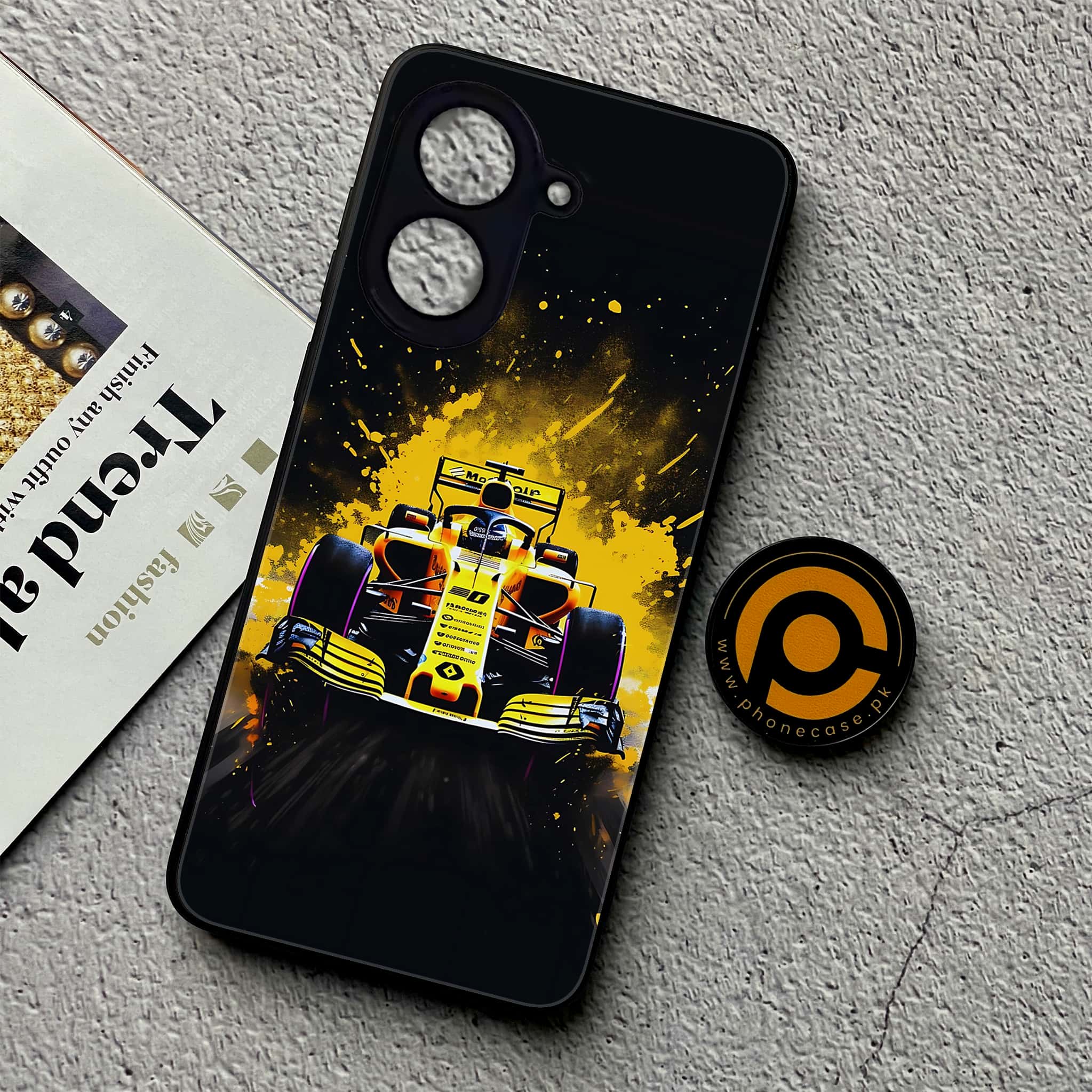 Xiaomi Redmi A5 - Formula 1 Design Series - Premium Metal Printed soft Bumper shock Proof Case