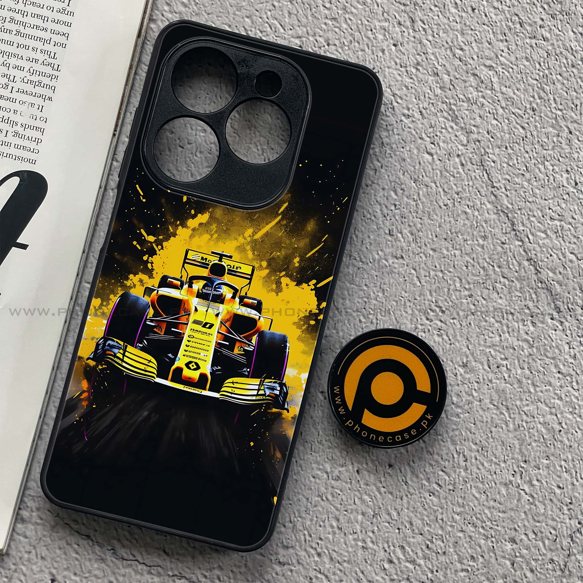 Infinix Smart 8 - Formula 1 Design Series - Premium Metal Printed soft Bumper shock Proof Case