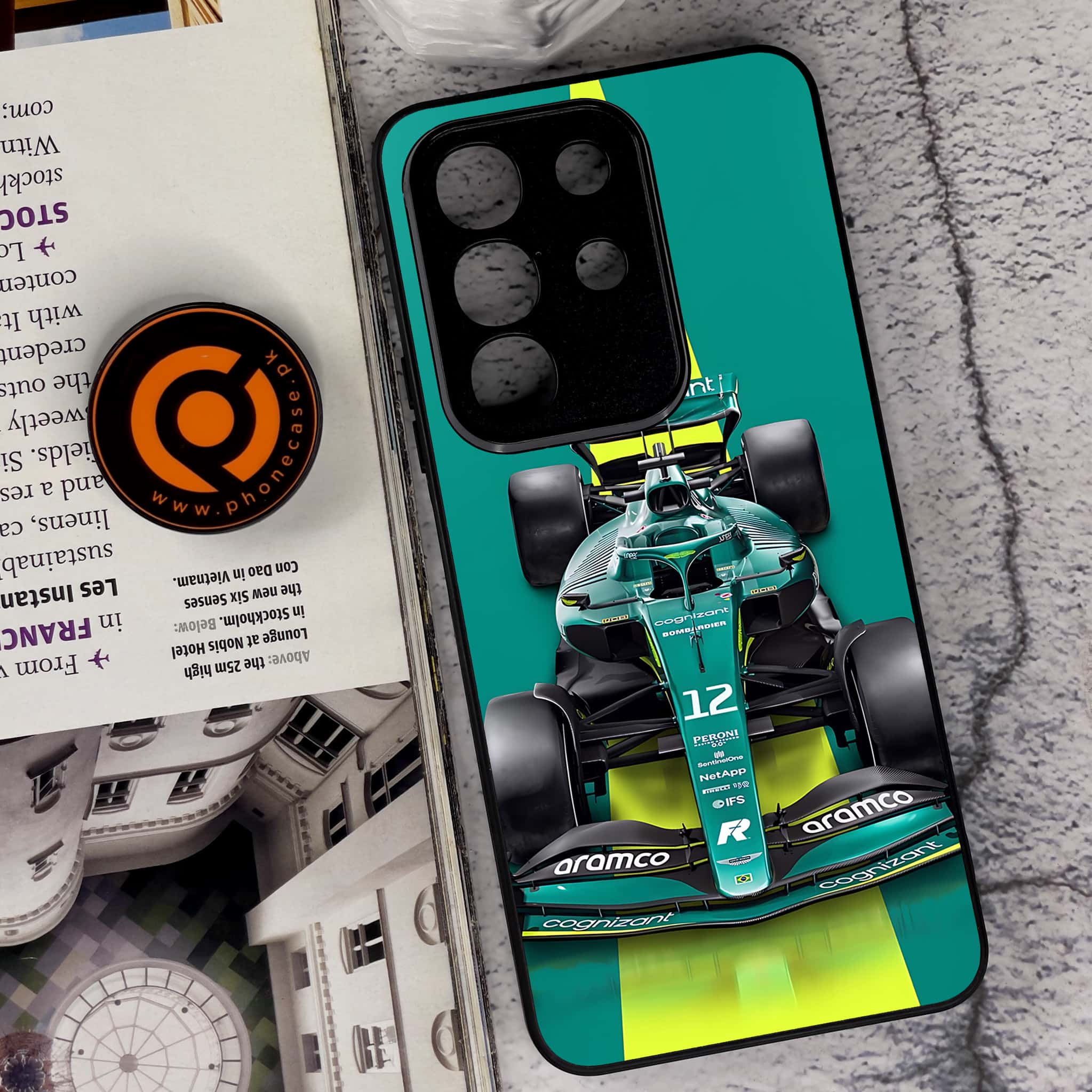 Vivo Y29 4G - Formula 1 Design Series - Premium Metal Printed soft Bumper Shock Proof Case  CS-35198
