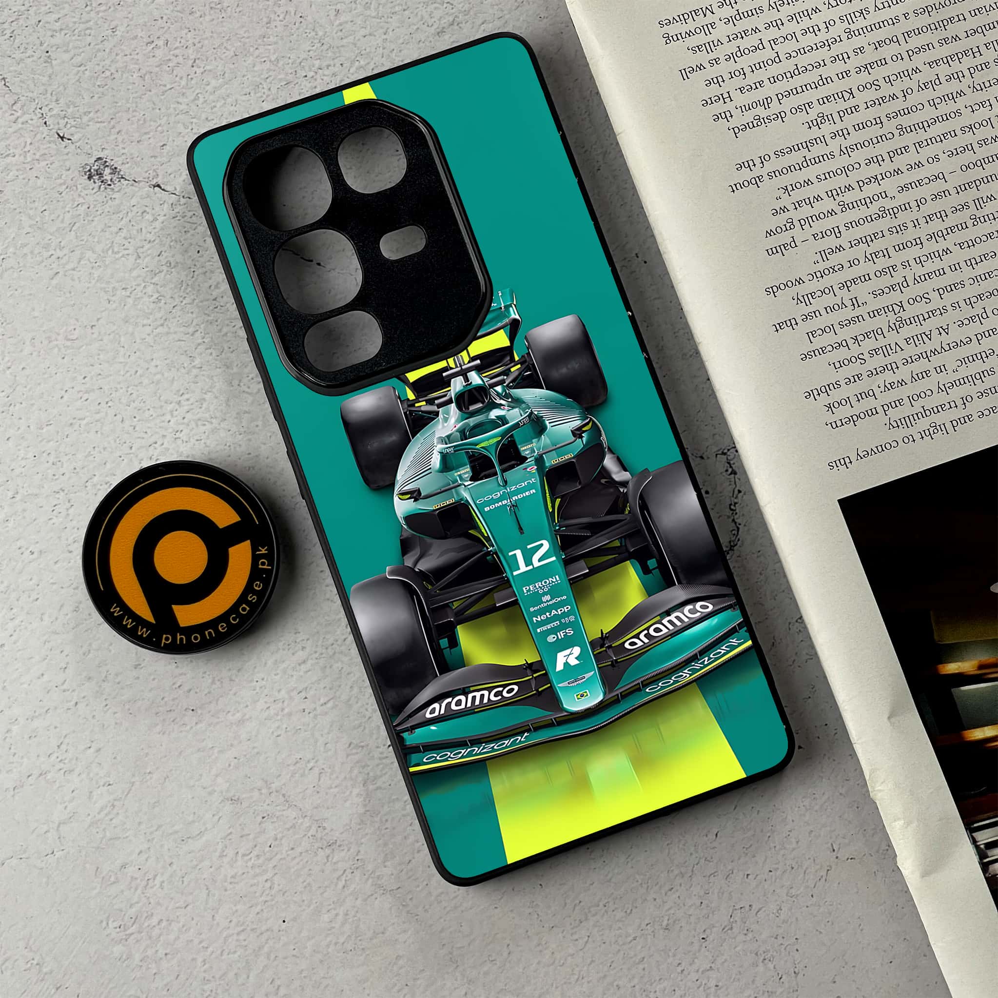 Infinix Note 50 - Formula 1 Design Series - Premium Metal Printed Soft Bumper Shockproof Case