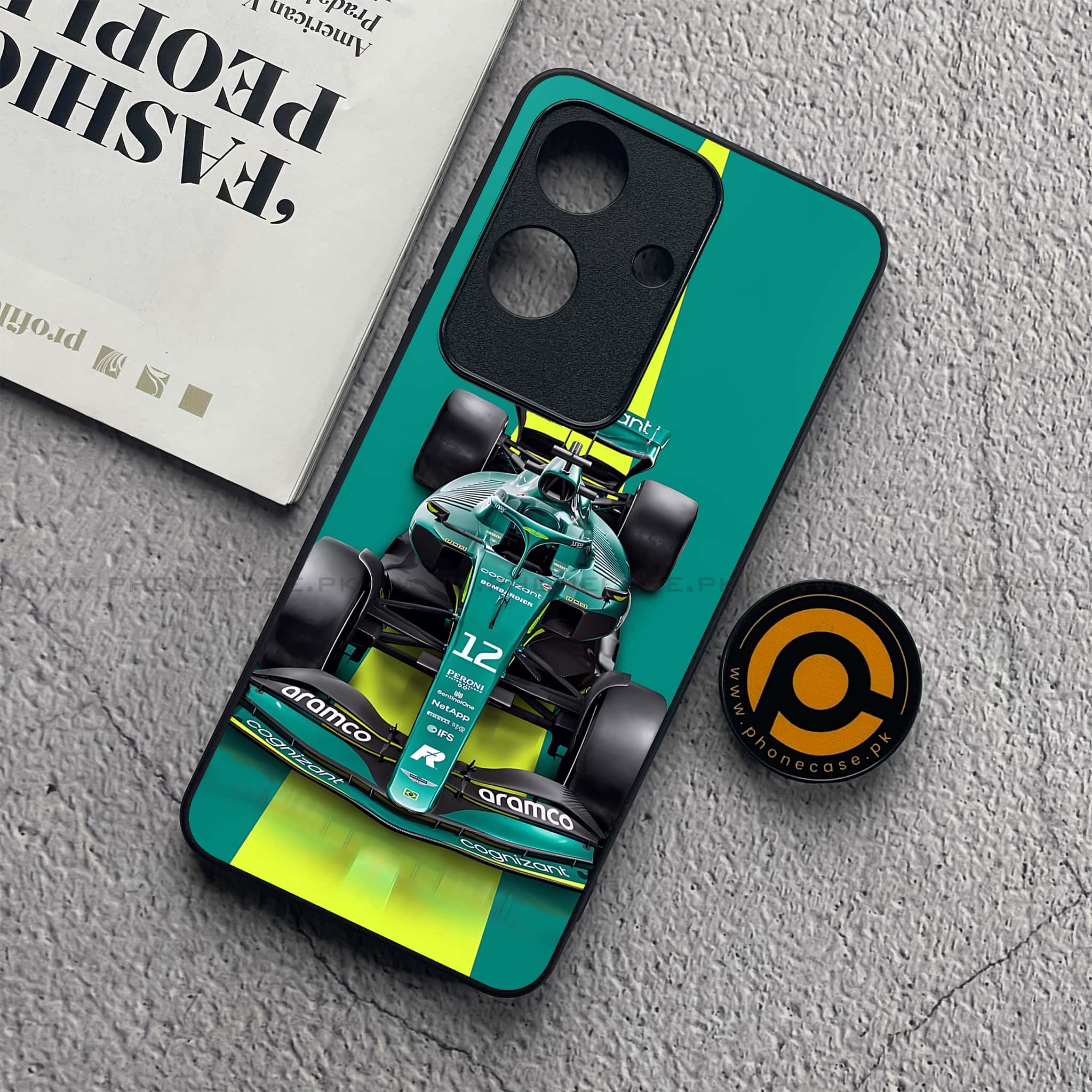 Realme Note 60x - Formula 1 Design Series - Premium Metal  Printed soft Bumper shock Proof Case