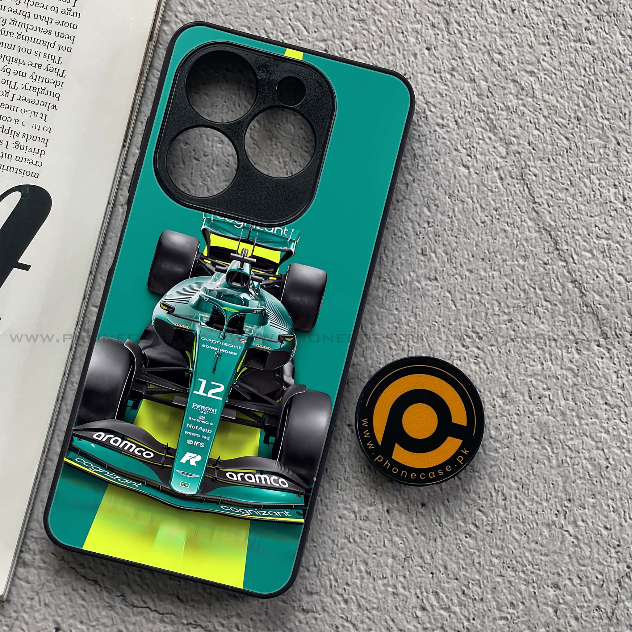 Infinix Smart 8 - Formula 1 Design Series - Premium Metal Printed soft Bumper shock Proof Case
