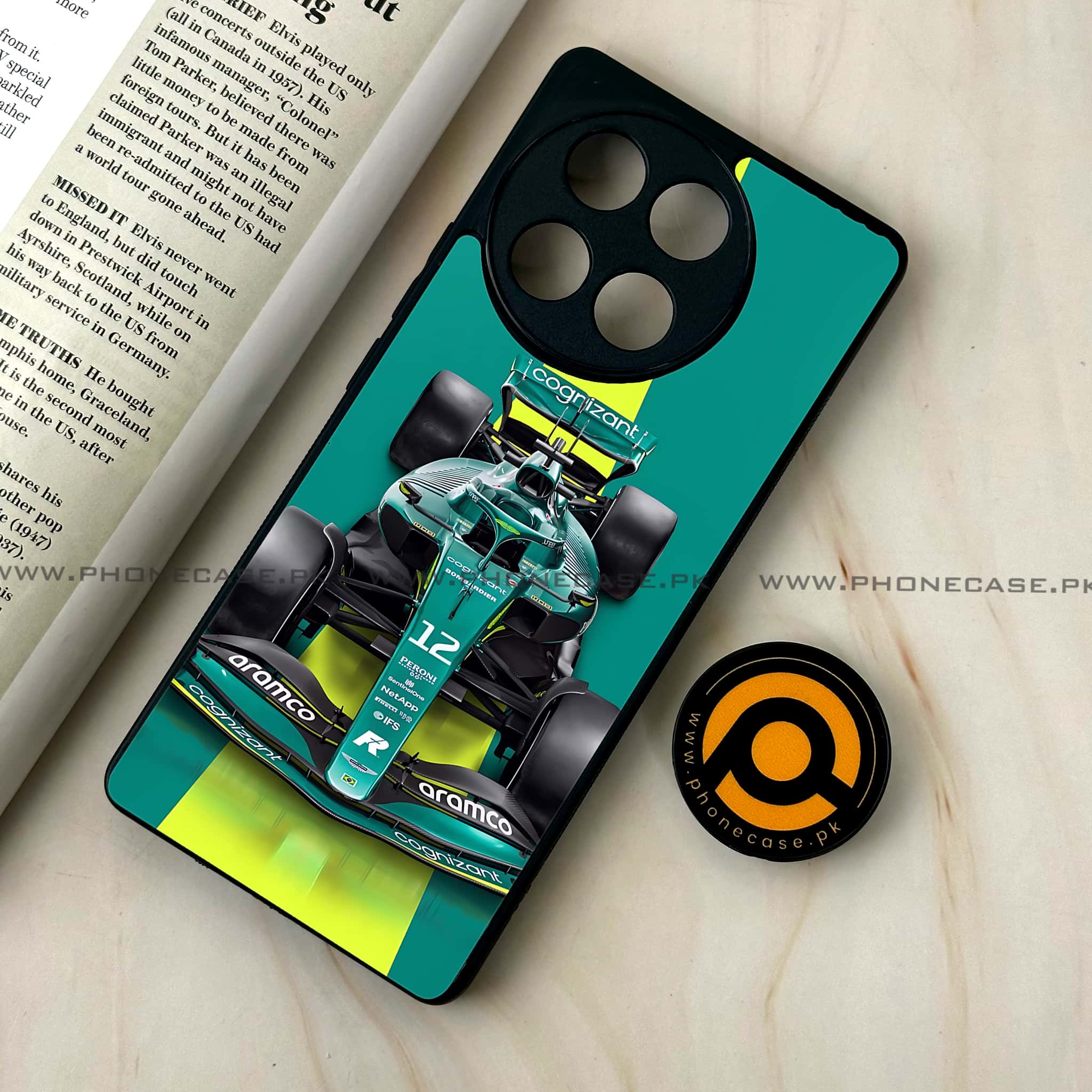 Tecno Camon 30s - Formula 1 Design - Premium Metal Printed soft Bumper shock Proof Case