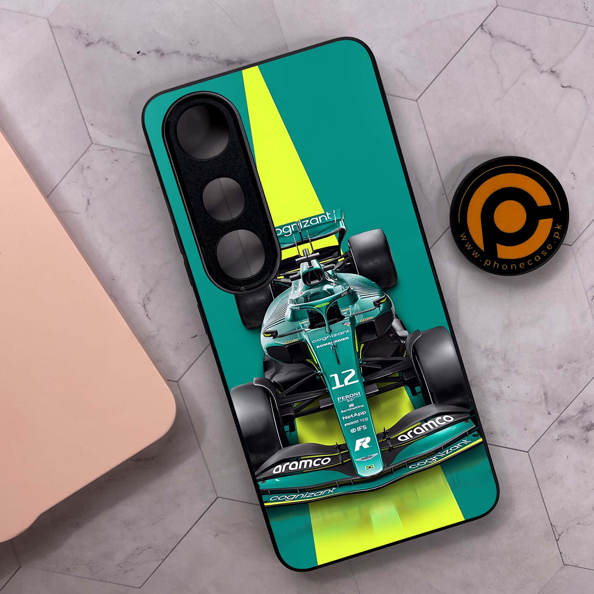 Vivo V50 Lite - Formula 1 Design Series - Premium Metal Printed soft Bumper shock Proof Case