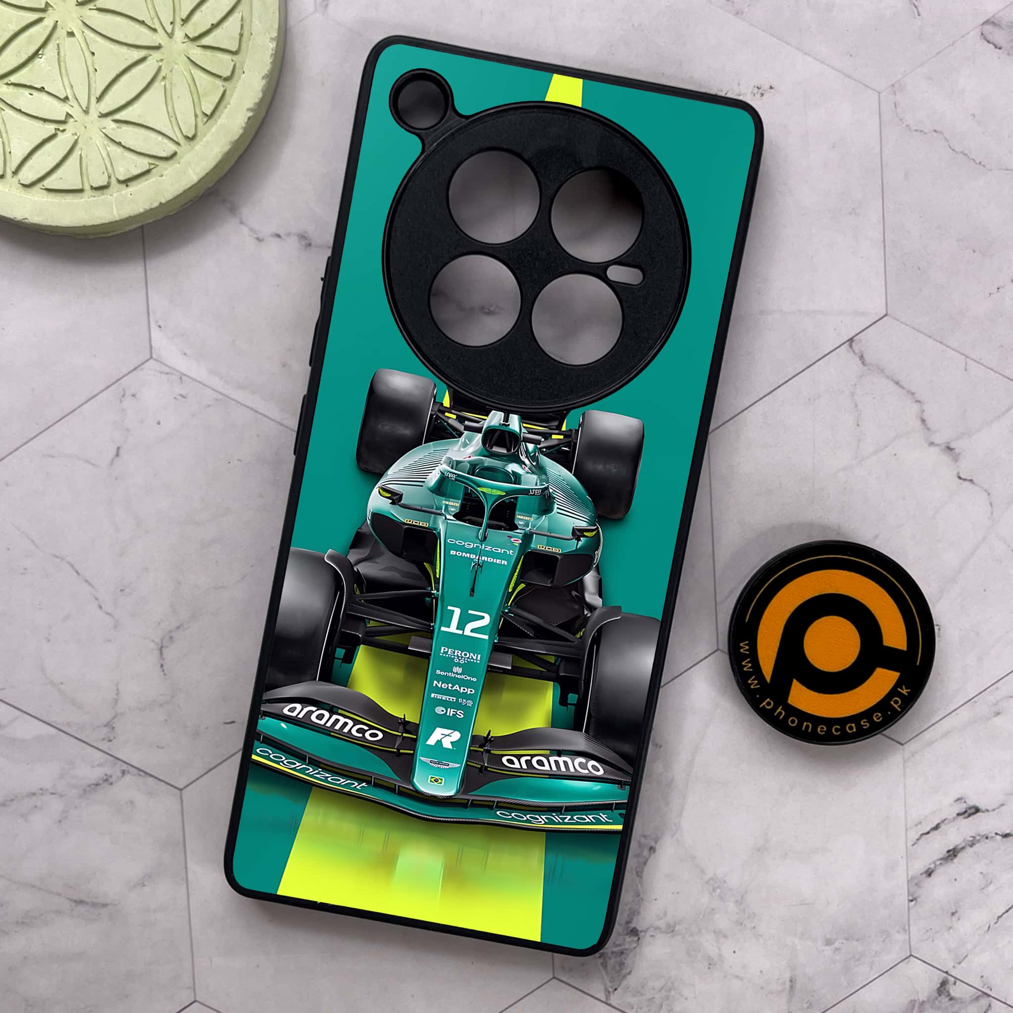 Infinix Zero 40 5G - Formula 1 Design Series - Premium Metal Printed soft Bumper shock Proof Case