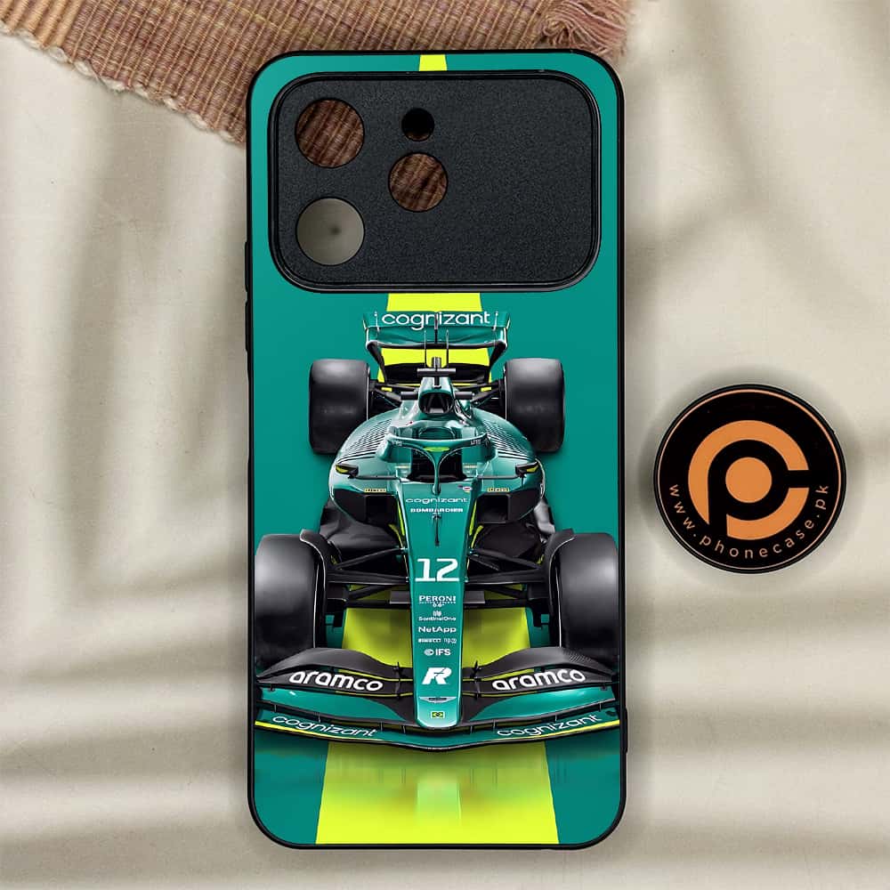 Tecno Spark 40 - Formula 1 Design Series - Premium Metal Printed soft Bumper shock Proof Case