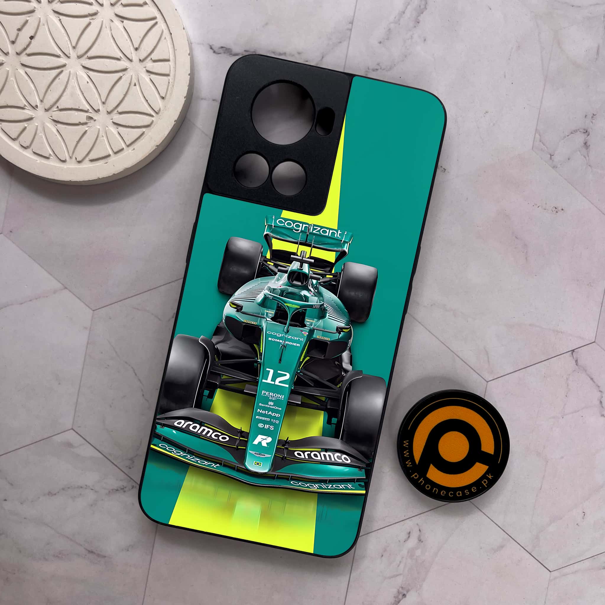 OnePlus 10R - Formula 1 Design - Premium Metal Printed soft Bumper shock Proof Case