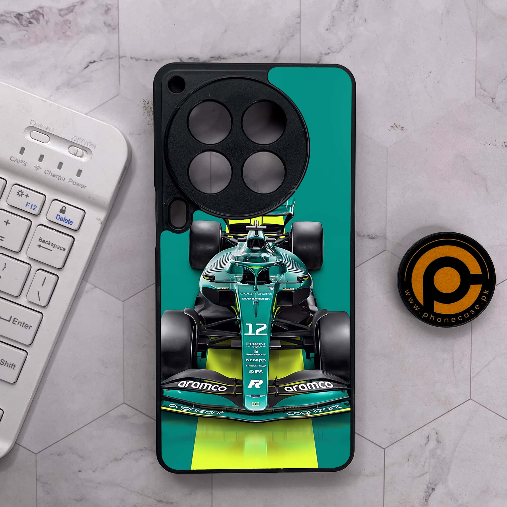 Tecno Camon 30 Premier - Formula 1 Design Series - Premium Metal Printed soft Bumper shock Proof Case