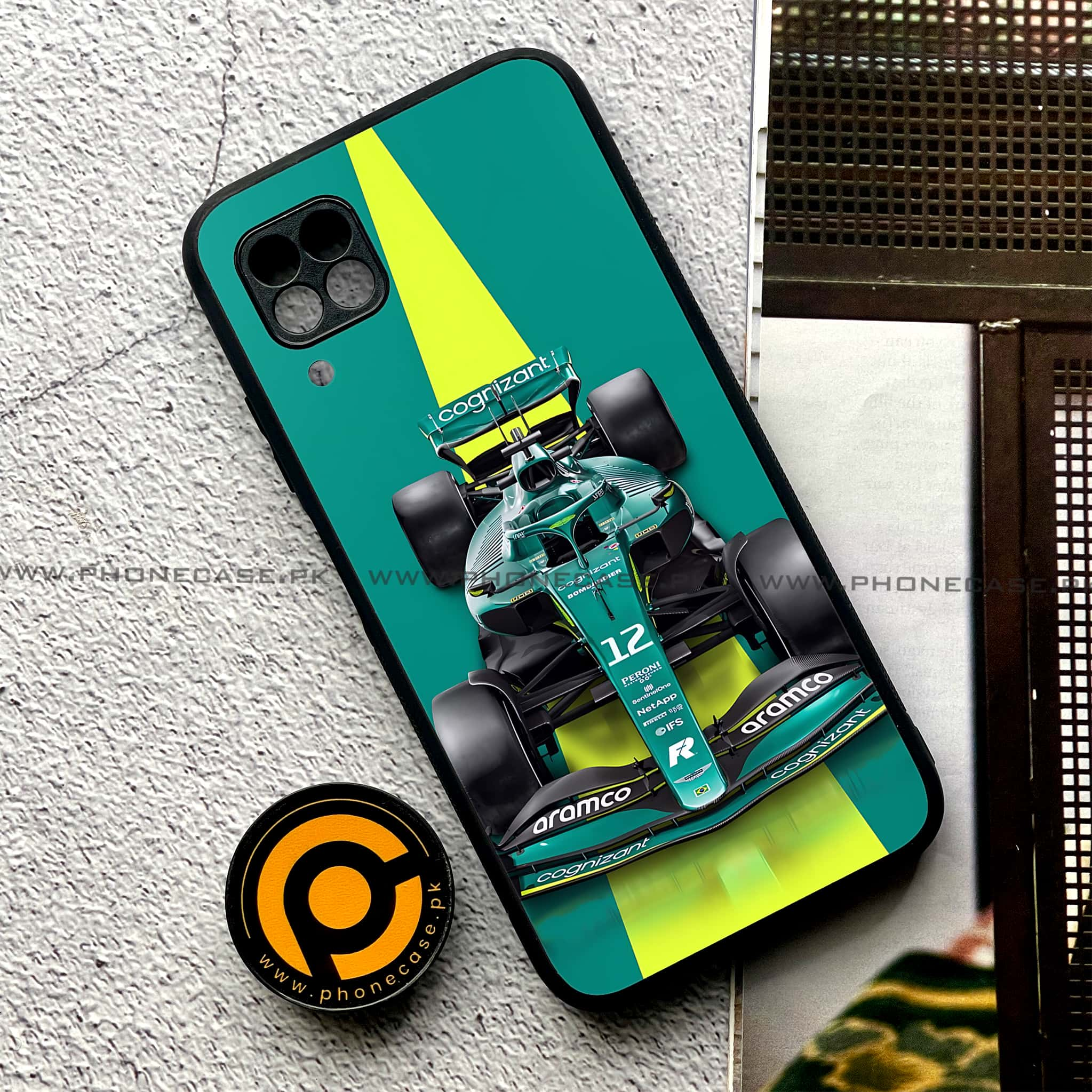 Huawei P40 Lite - Formula 1 Design - Premium Printed Glass soft Bumper shock Proof Case