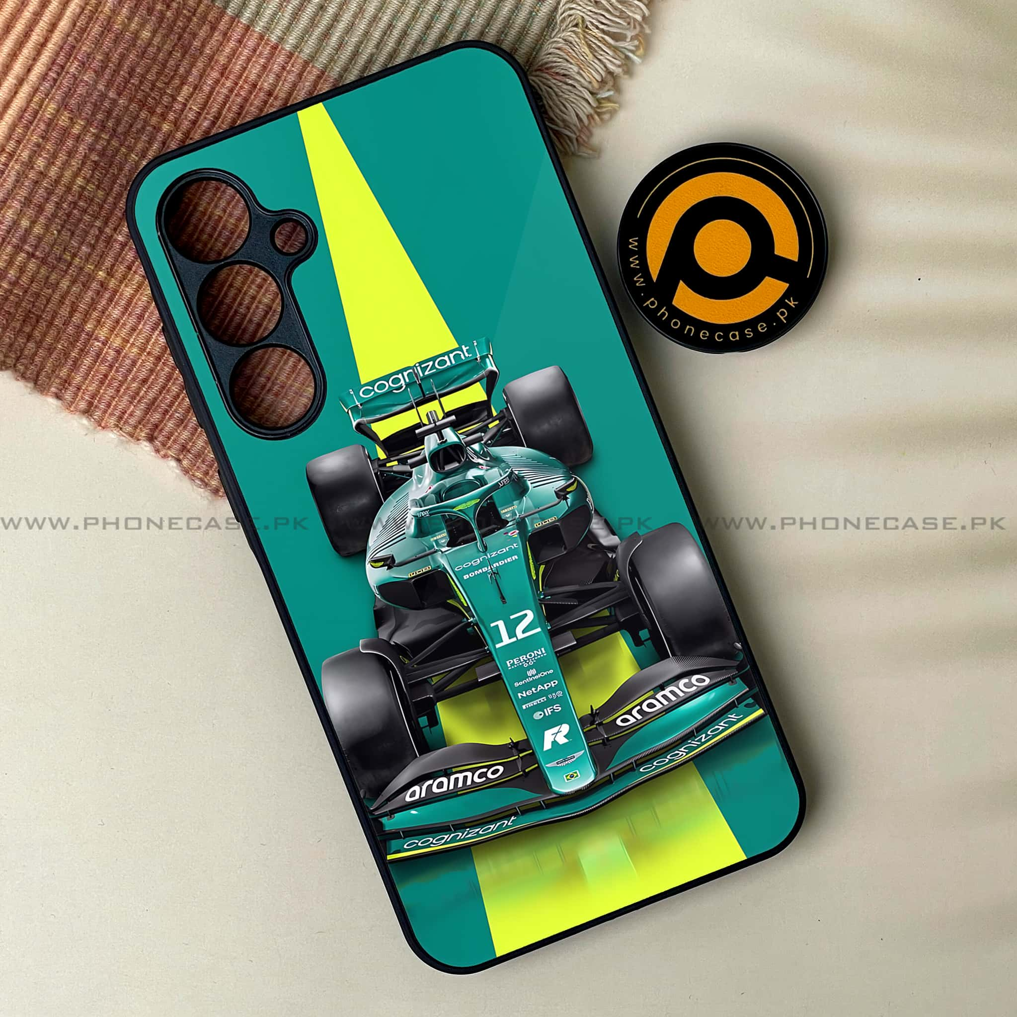 Samsung Galaxy A14 - Formula 1 Design Series - Premium Printed Glass soft Bumper shock Proof Case