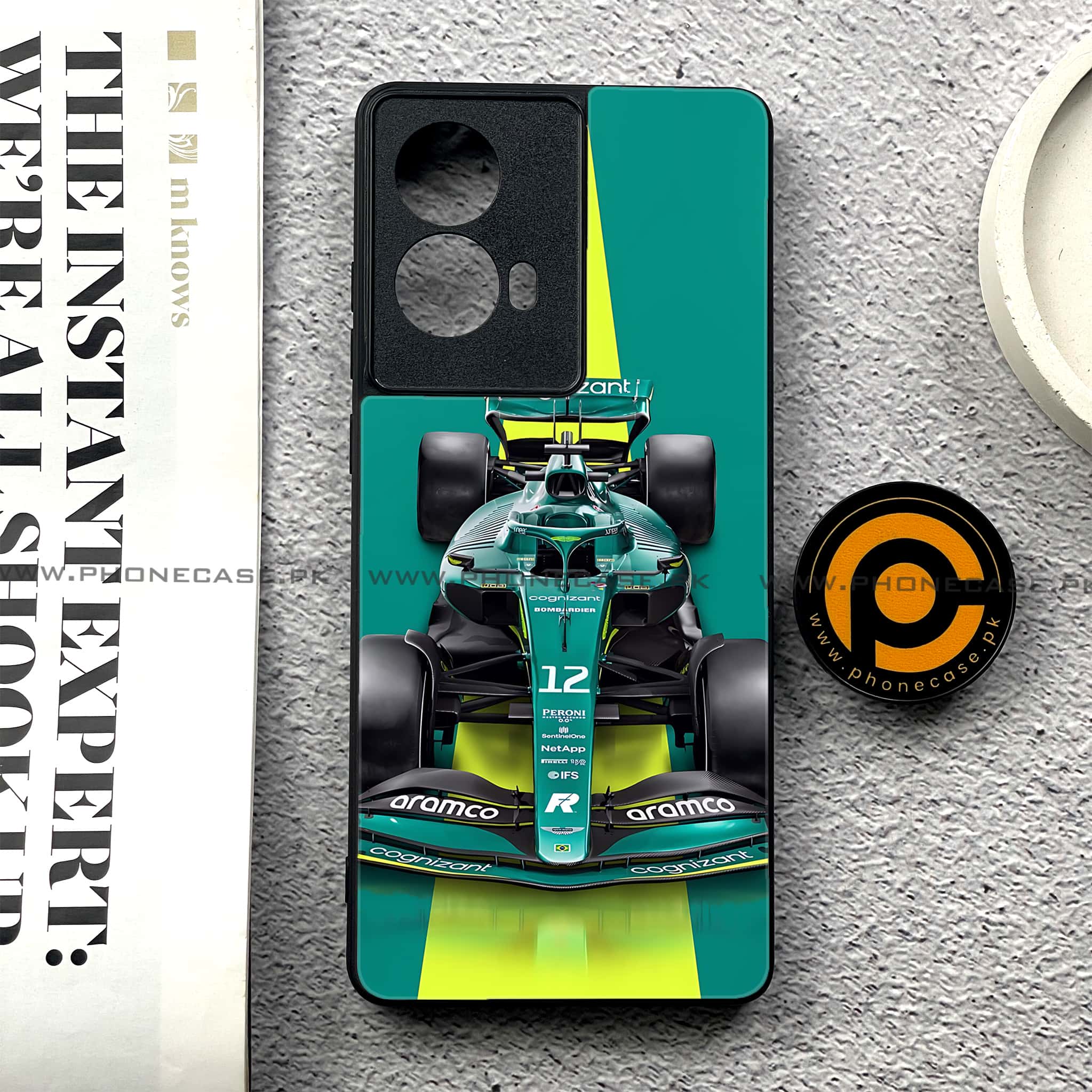 Moto G85 - Formula 1 Design - Premium Printed Glass soft Bumper shock Proof Case