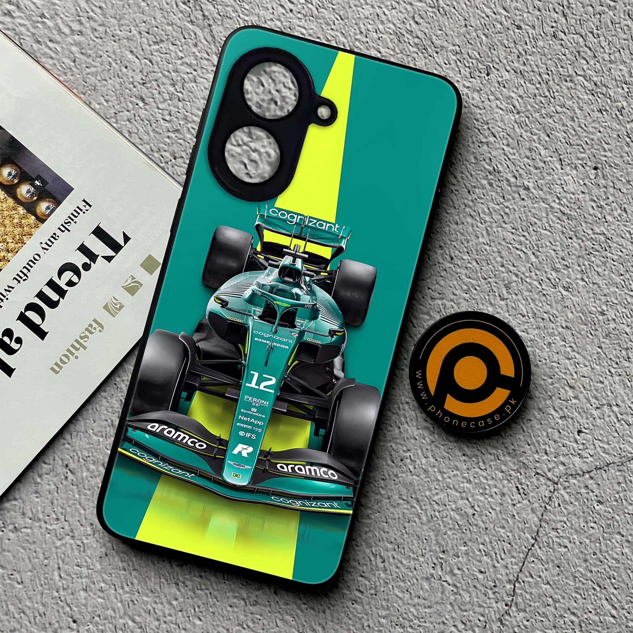 Xiaomi Redmi A5 - Formula 1 Design Series - Premium Metal Printed soft Bumper shock Proof Case