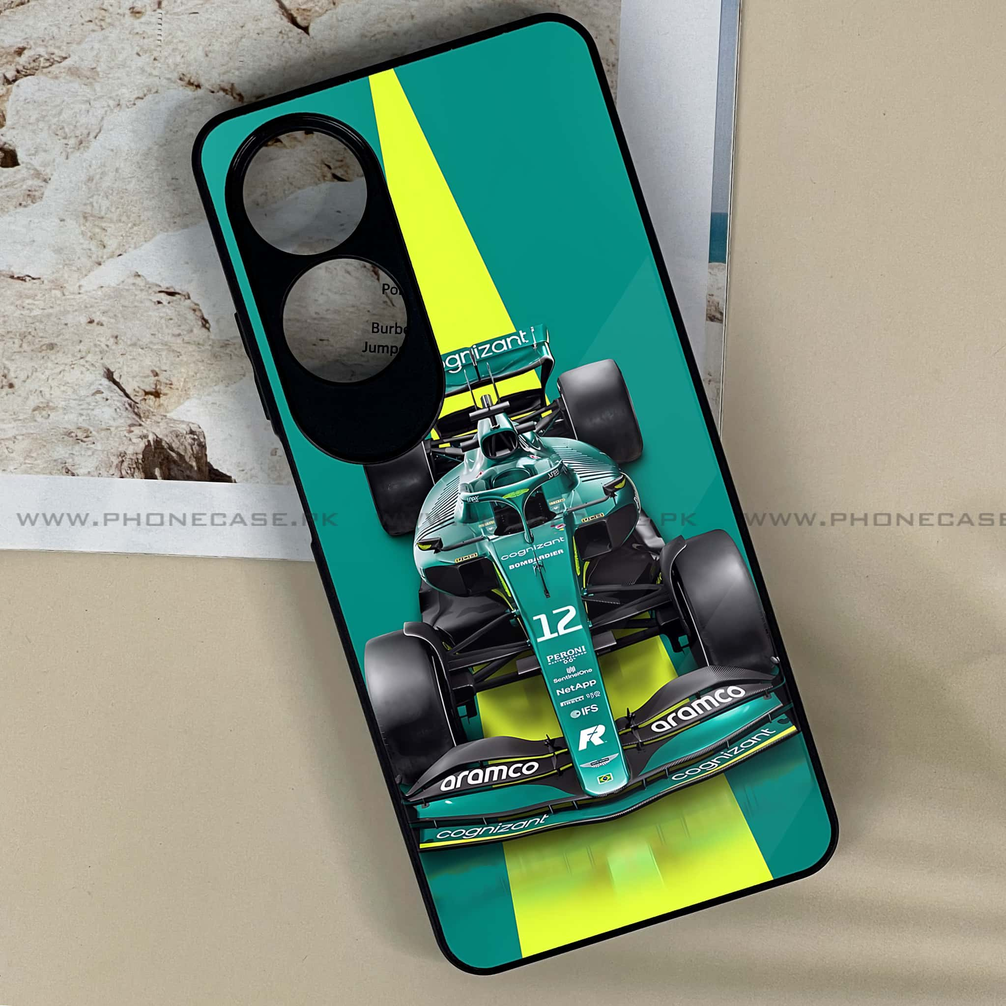 Oppo A60 - Formula 1 Series - Premium Printed Metal soft Bumper shock Proof Case