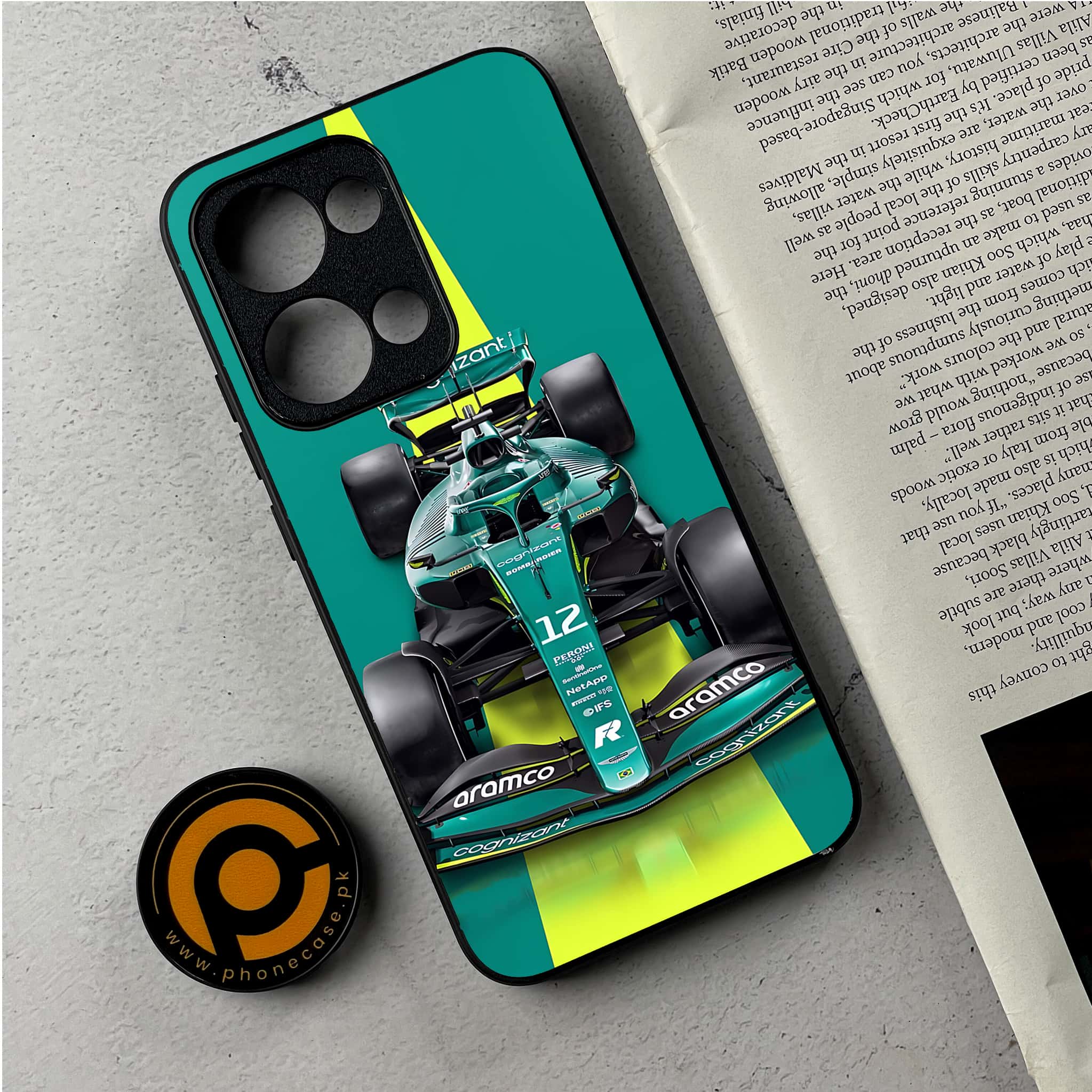 Oppo Reno 13 - Formula 1 Design Series - Premium Metal Printed Soft Bumper Shockproof Case