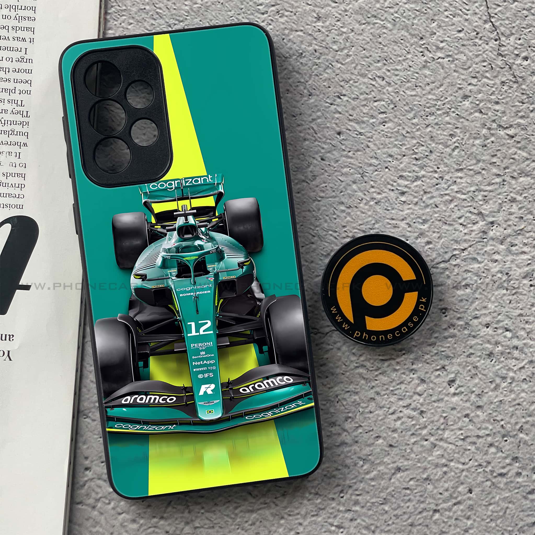 Samsung Galaxy A33- Formula 1 Design Series - Premium Printed Glass soft Bumper shock Proof Case