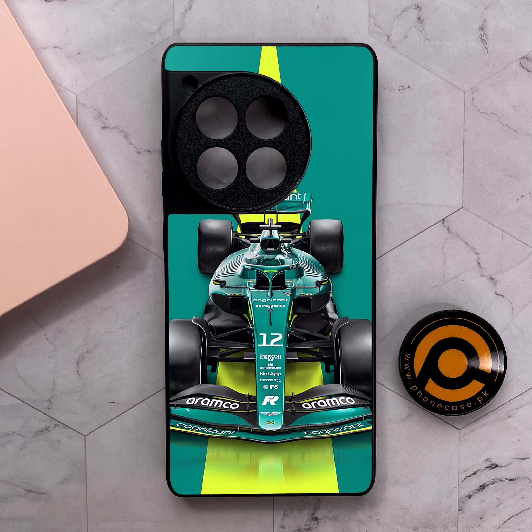 OnePlus 12R - Formula 1 Design Series - Premium Metal Printed soft Bumper shock Proof Case